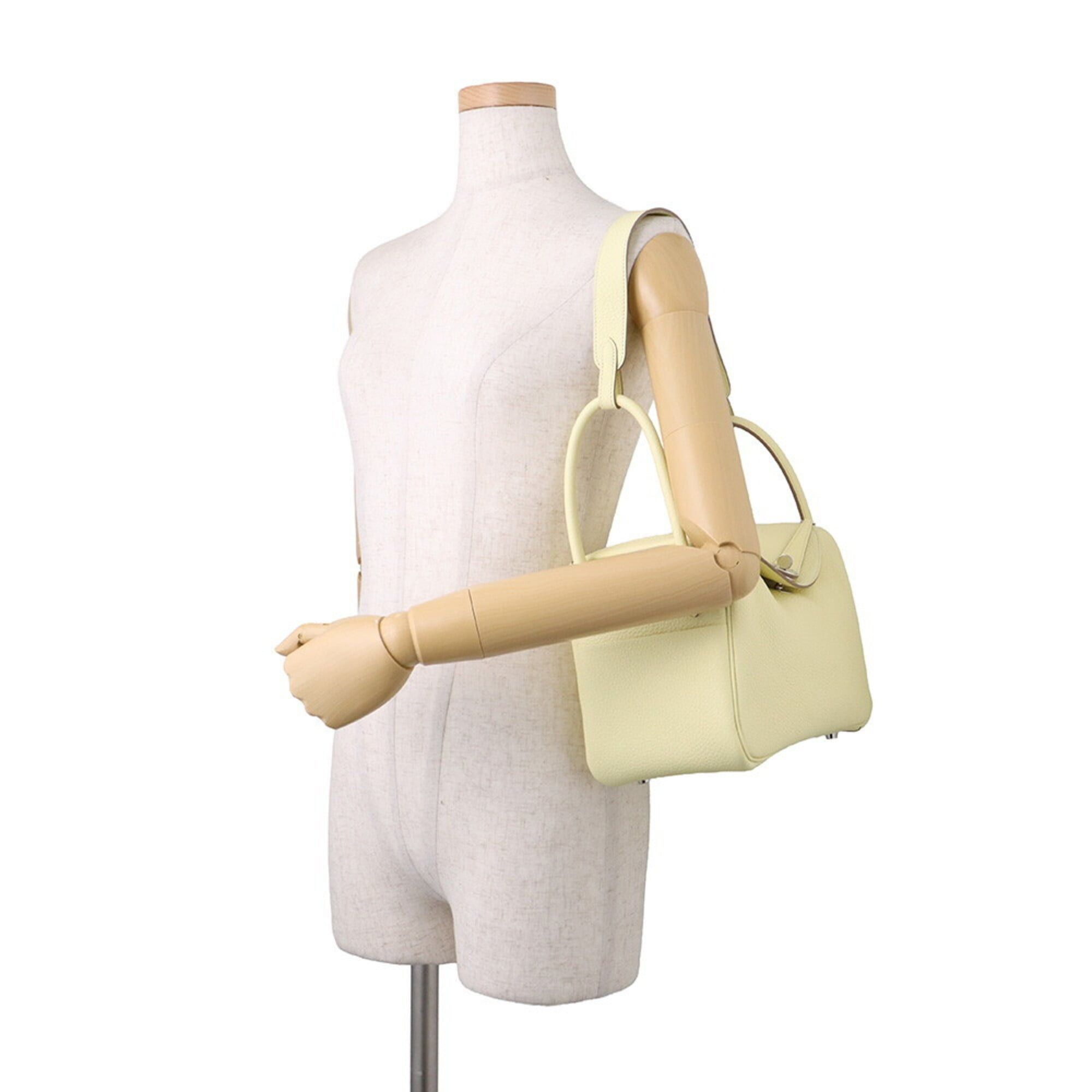 Hermes Hermes Lindy 26 Handbag, Jaune Milton, Taurillon Clemence Leather, G Stamp, HERMES 2-way, Lindy, Women's Size ONE SIZE - 4 Thumbnail