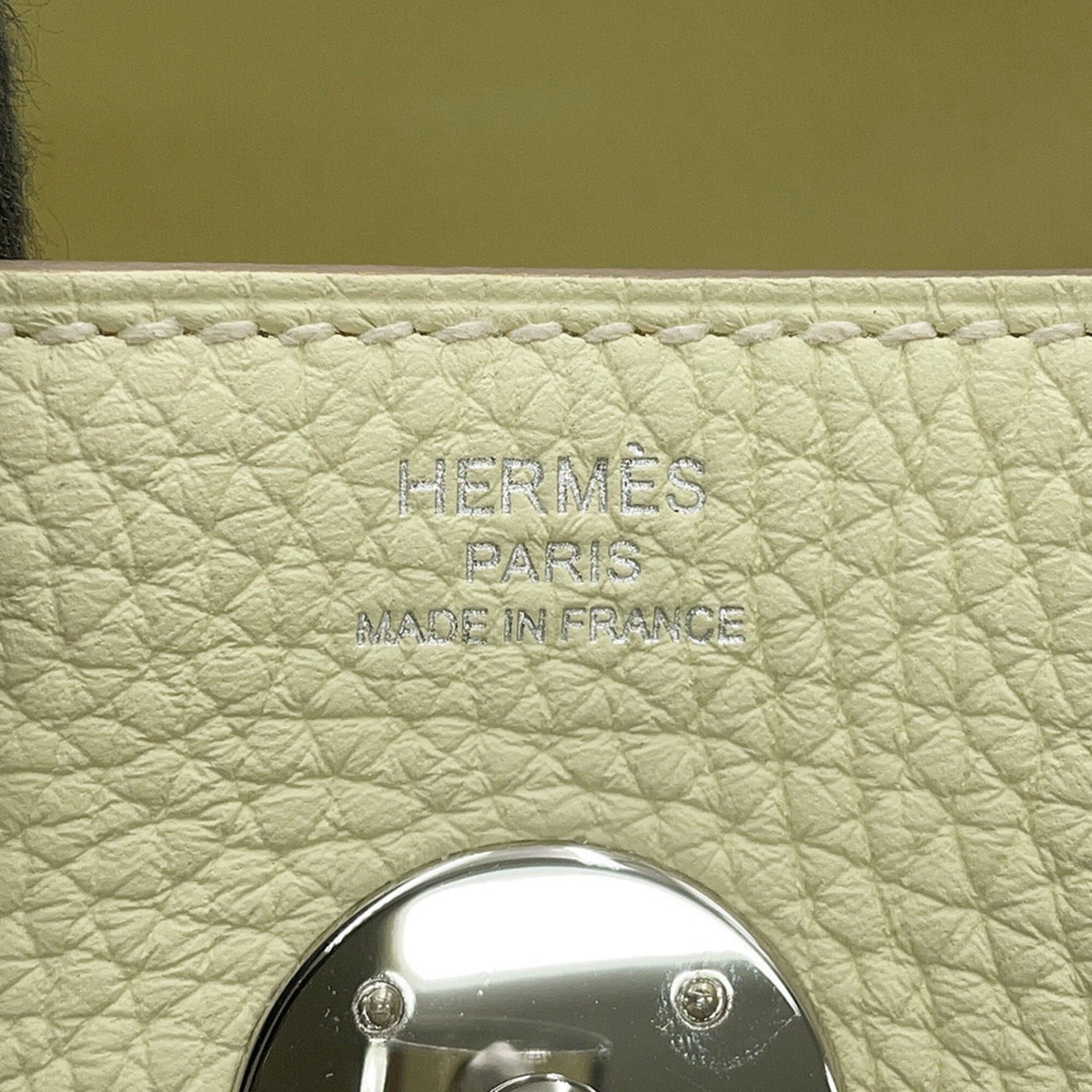 Hermes Hermes Lindy 26 Handbag, Jaune Milton, Taurillon Clemence Leather, G Stamp, HERMES 2-way, Lindy, Women's Size ONE SIZE - 12 Thumbnail