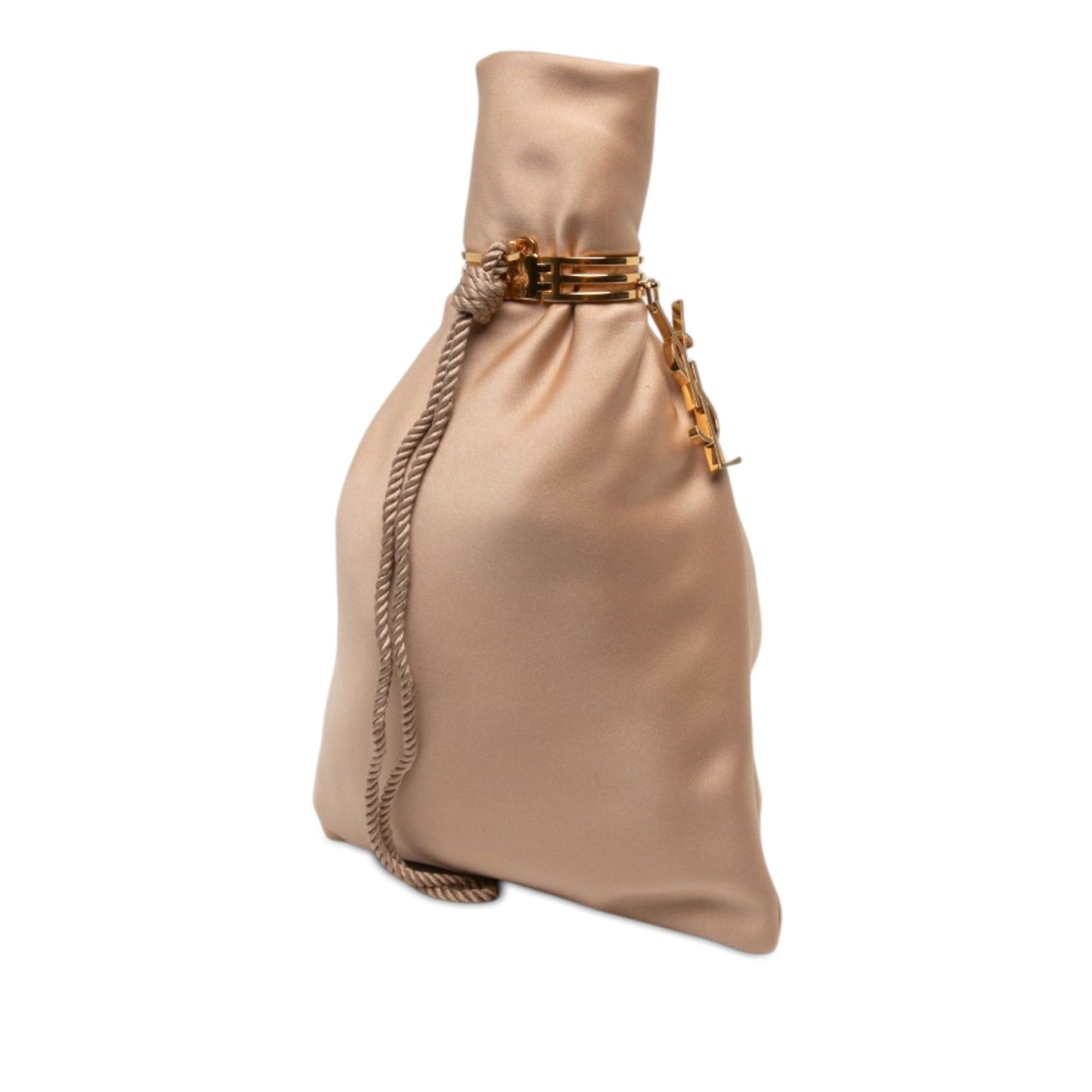 Saint Laurent Paris Satin Monogram Evening Pouch Size ONE SIZE - 2 Thumbnail