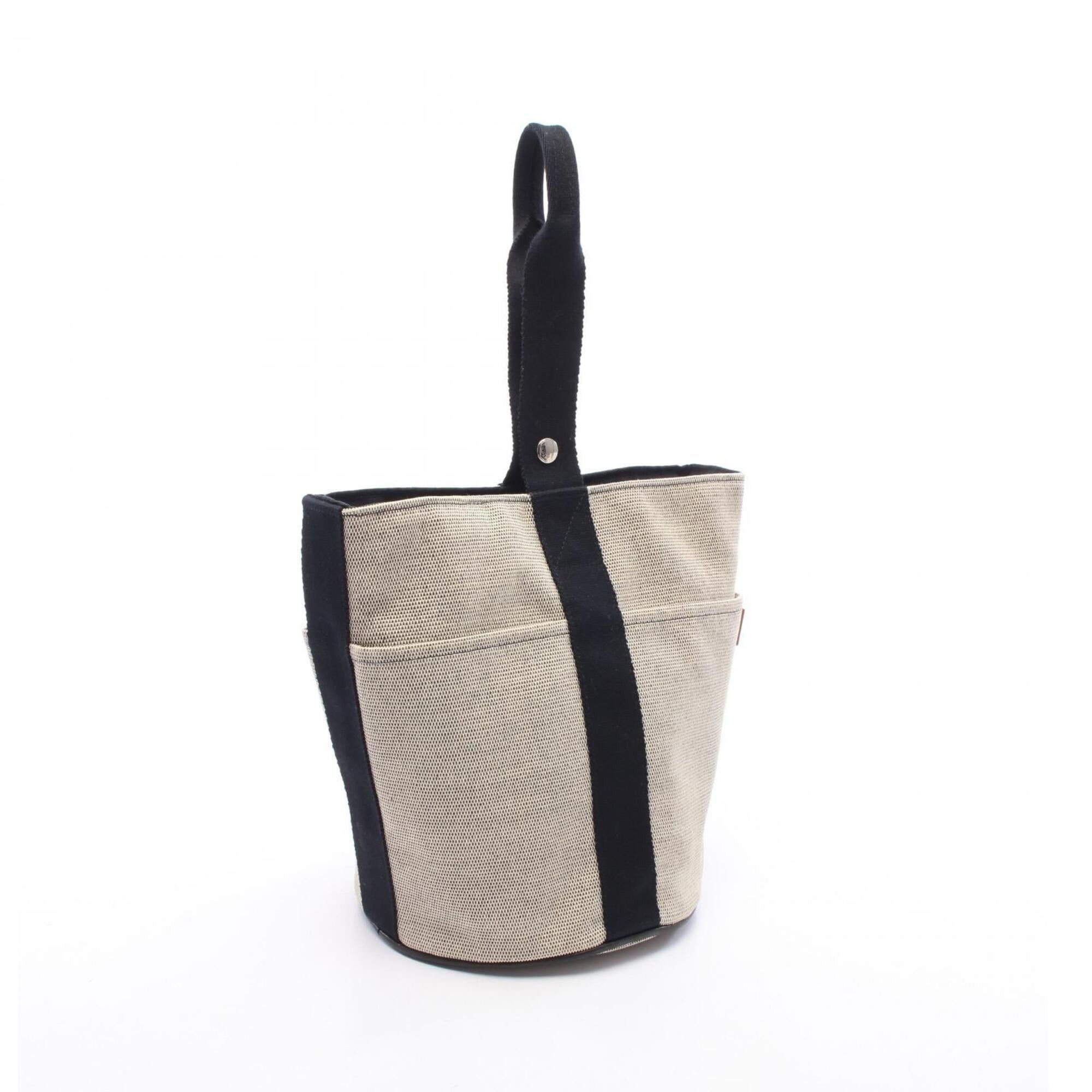 Hermes Hermes Saxo MM Handbag, Toile H, Women's, Beige/Black Size ONE SIZE - 2 Thumbnail