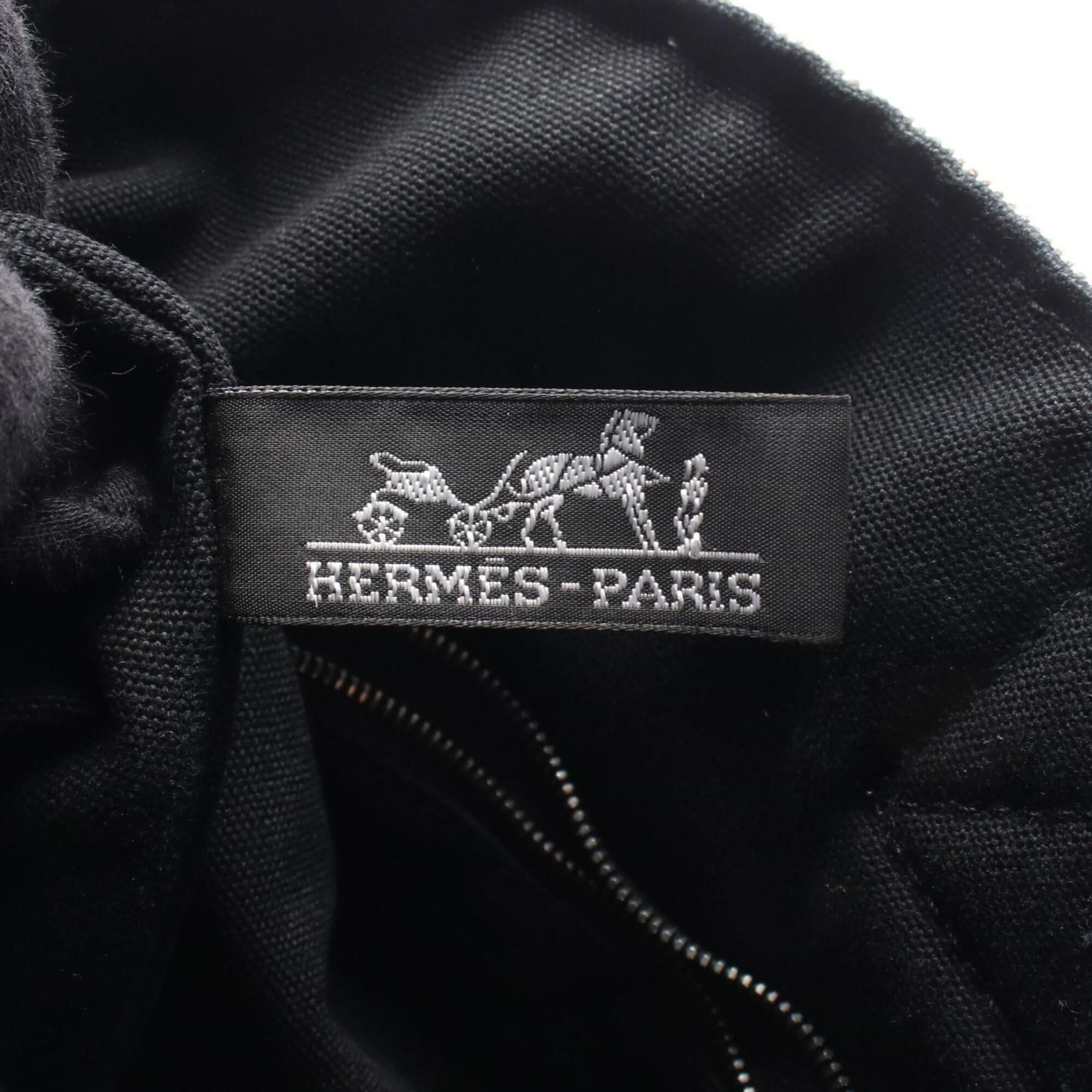 Hermes Hermes Saxo MM Handbag, Toile H, Women's, Beige/Black Size ONE SIZE - 4 Thumbnail