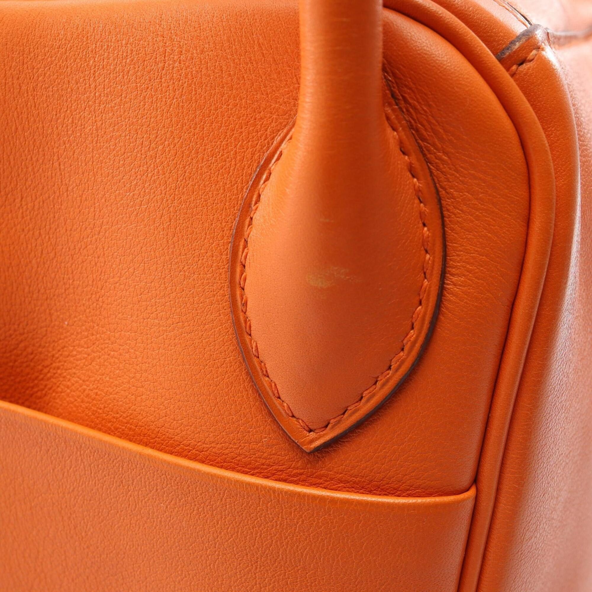 Hermes Hermes Lindy 30 Shoulder Bag/Handbag, Veau Swift Leather, Women's, Orange Size ONE SIZE - 8 Thumbnail