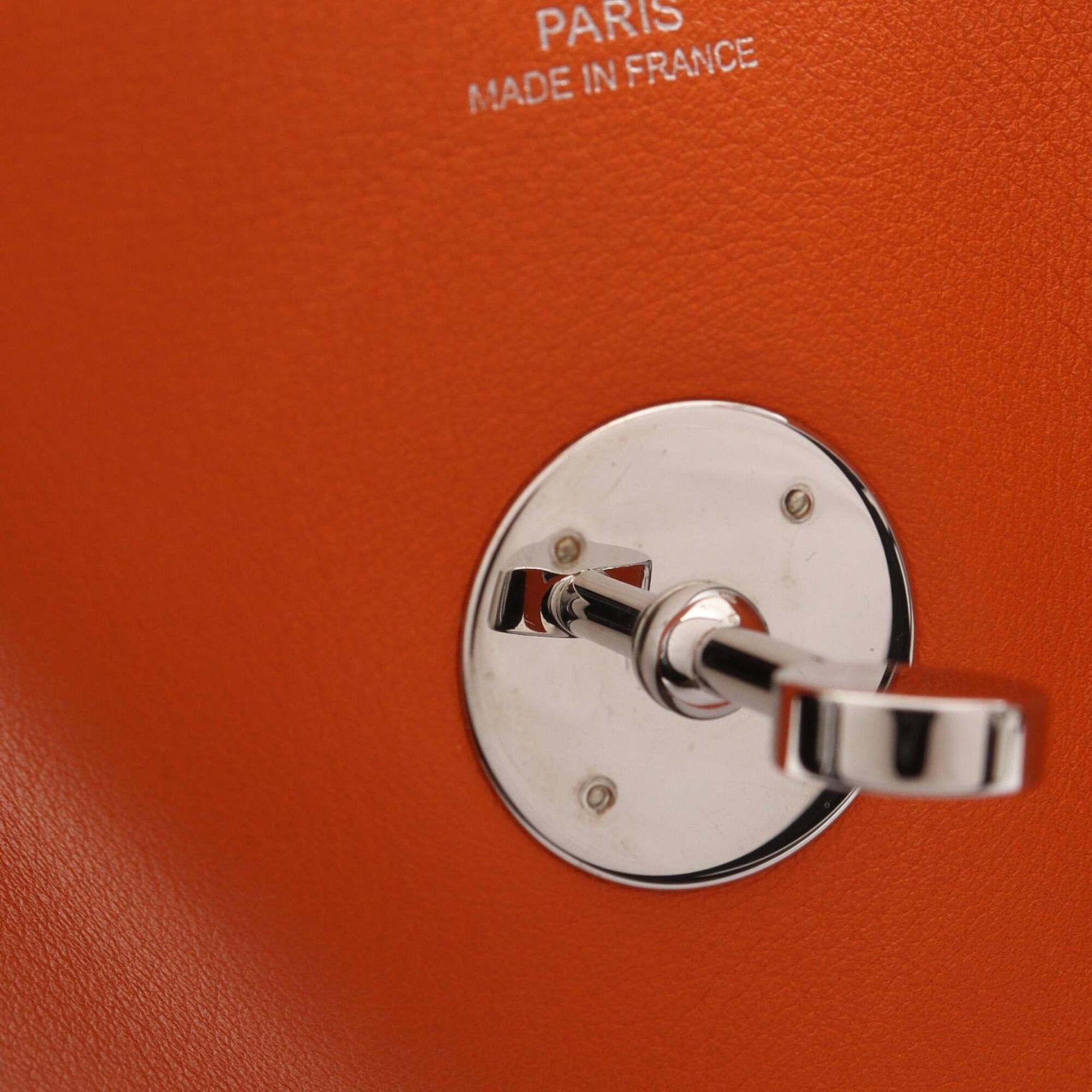 Hermes Hermes Lindy 30 Shoulder Bag/Handbag, Veau Swift Leather, Women's, Orange Size ONE SIZE - 18 Thumbnail