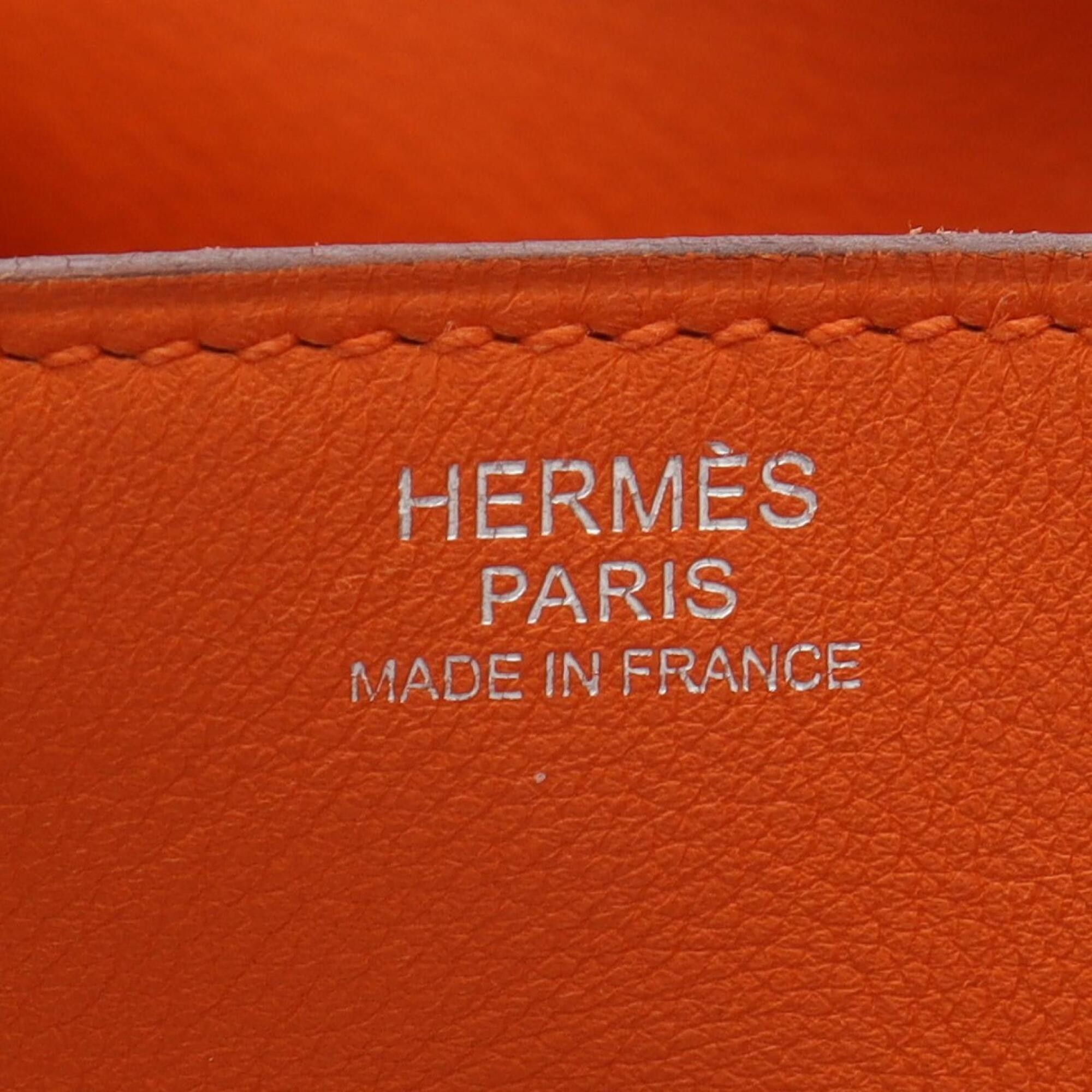 Hermes Hermes Lindy 30 Shoulder Bag/Handbag, Veau Swift Leather, Women's, Orange Size ONE SIZE - 4 Thumbnail