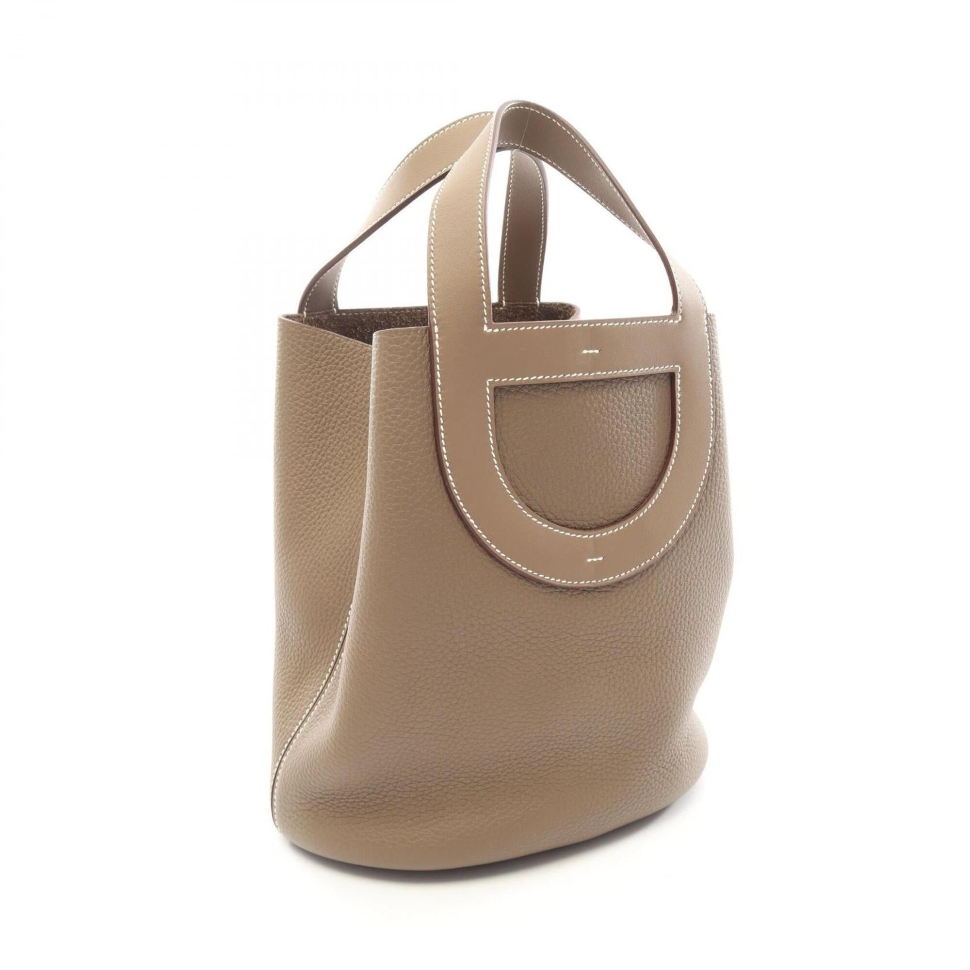 Hermes Hermes In the Loop 23 Handbag, Leather, Calfskin (Cowhide), Taurillon Clemence, Veau Swift, Grey. Size ONE SIZE - 2 Thumbnail