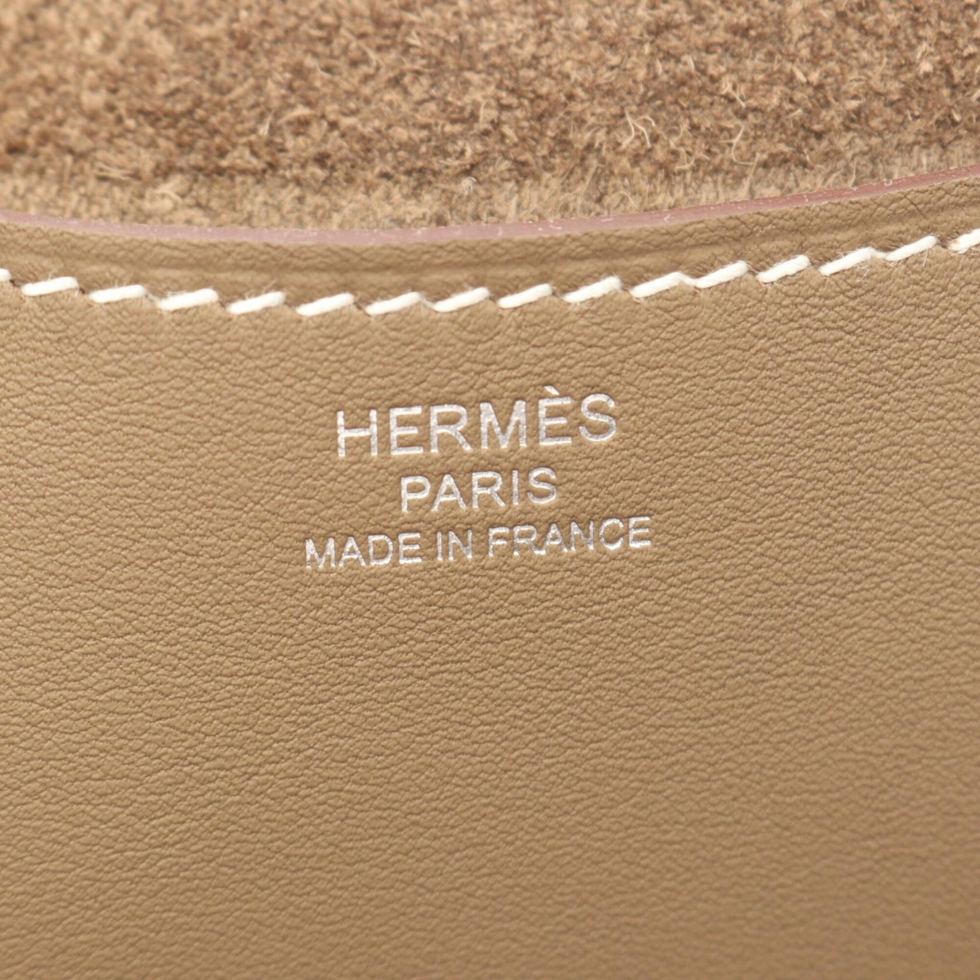 Hermes Hermes In the Loop 23 Handbag, Leather, Calfskin (Cowhide), Taurillon Clemence, Veau Swift, Grey. Size ONE SIZE - 4 Thumbnail