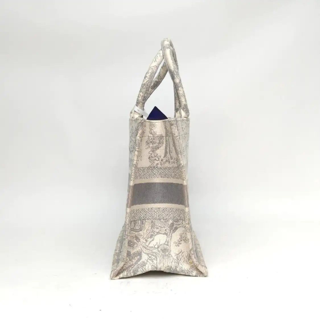 Dior DIOR Book Tote Medium grey canvas handbag Size ONE SIZE - 5 Thumbnail