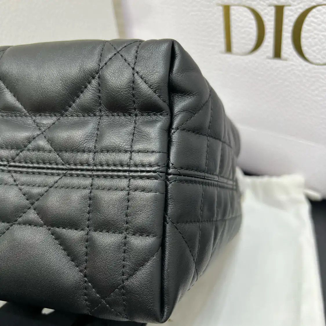 Dior DIOR Toujours Nano black cowhide leather rattan plaid quilted crossbody bag deta Size ONE SIZE - 10 Thumbnail