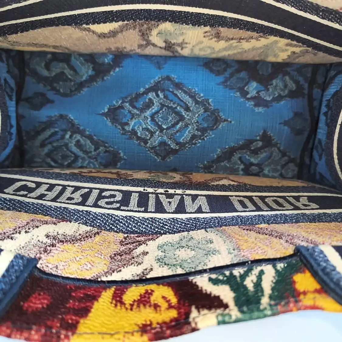 Dior DIOR Book Tote Small multi-color fabric embroidery handbag Size ONE SIZE - 7 Thumbnail
