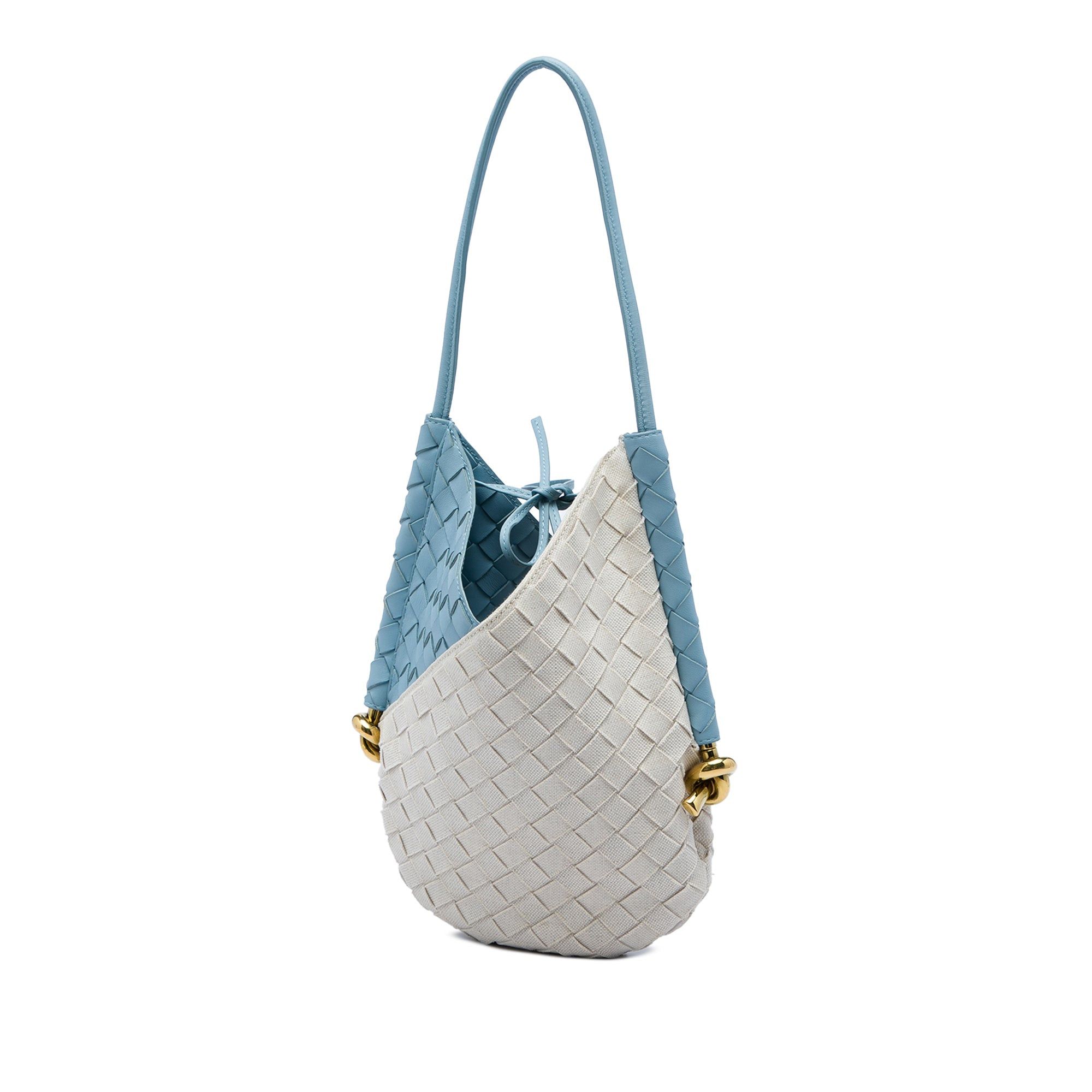 Bottega Veneta Nappa and Canvas Intrecciato Solstice Shoulder Bag Size ONE SIZE - 2 Thumbnail