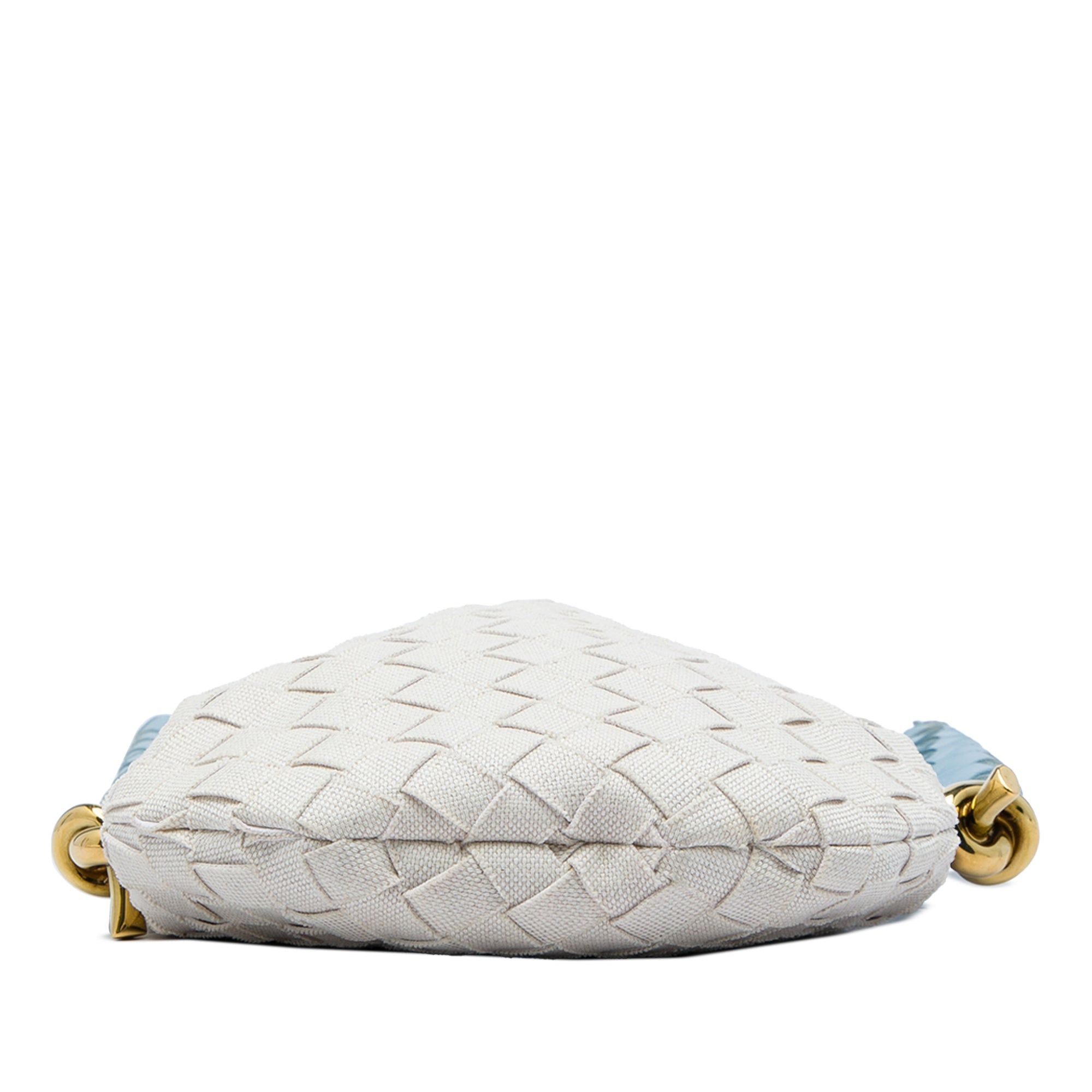Bottega Veneta Nappa and Canvas Intrecciato Solstice Shoulder Bag Size ONE SIZE - 3 Thumbnail
