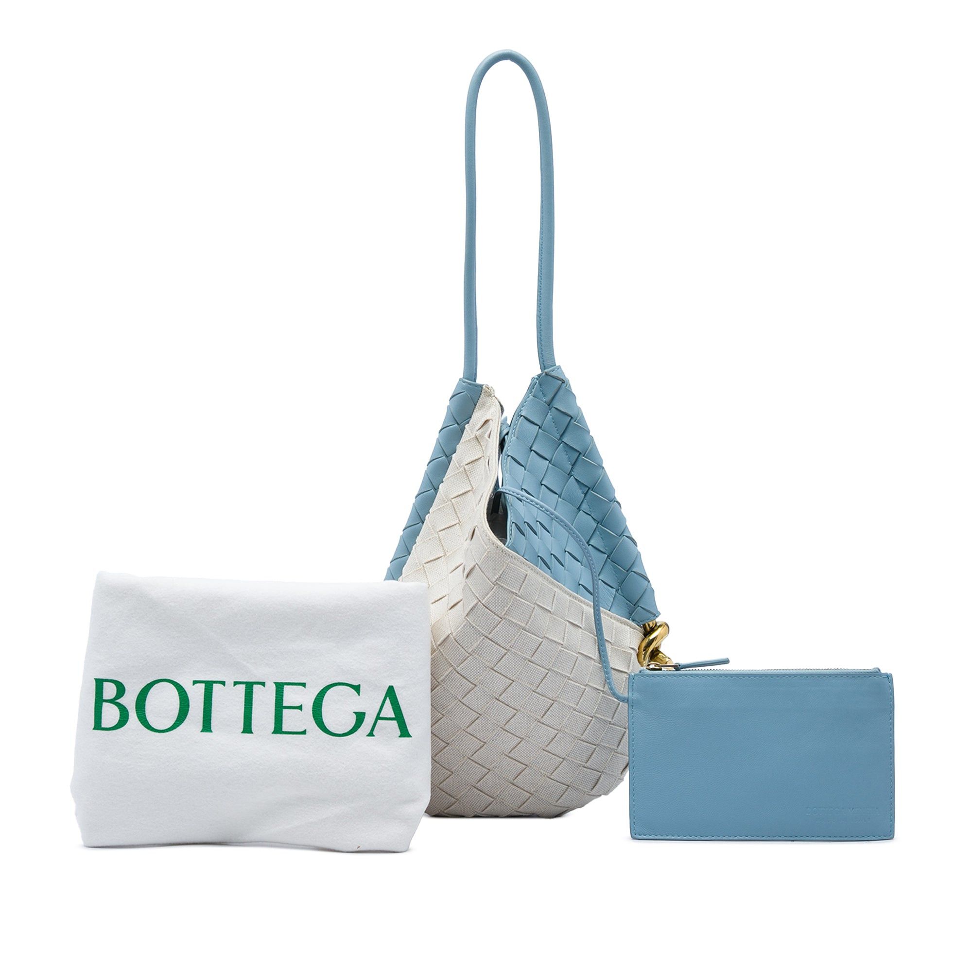 Bottega Veneta Nappa and Canvas Intrecciato Solstice Shoulder Bag Size ONE SIZE - 6 Thumbnail