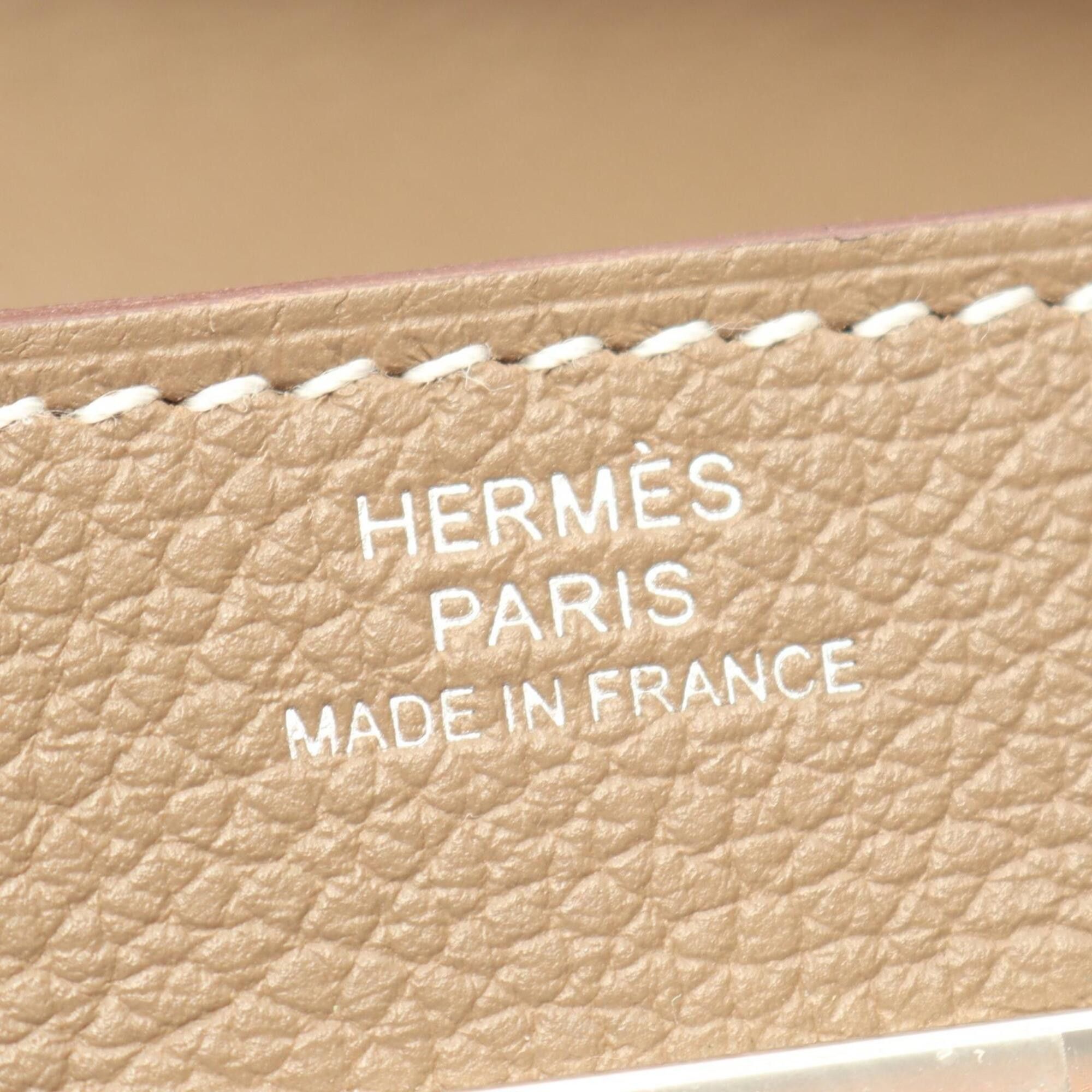 Hermes Hermes Kelly Long To Go, Etoupe, shoulder bag/handbag, Evercolor, women's, gray. Size ONE SIZE - 4 Thumbnail