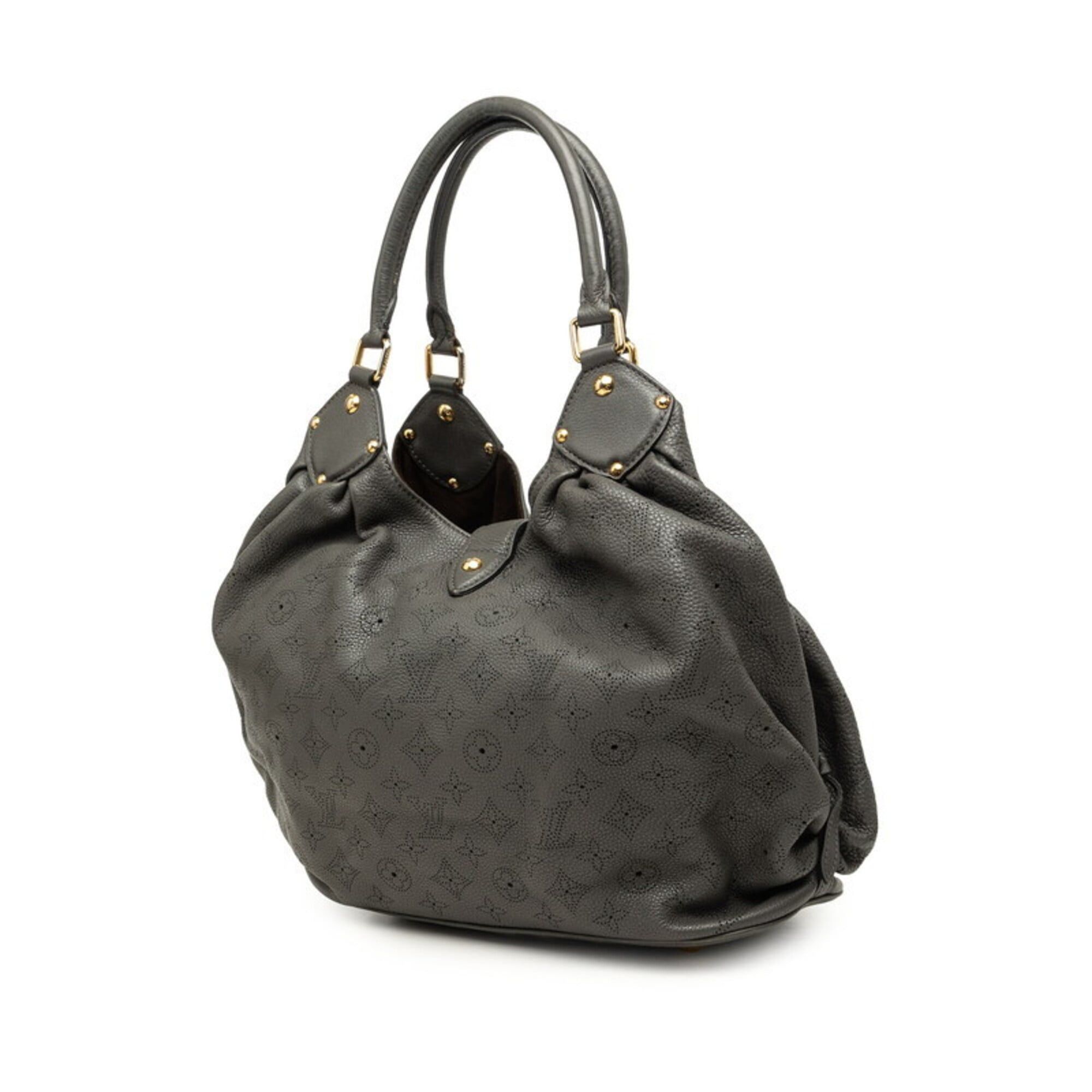 Louis Vuitton Louis Vuitton Monogram Mahina L Handbag Tote Bag M93441 Anthracite Grey Leather Women's LOUIS VUITTON Size ONE SIZE - 2 Thumbnail