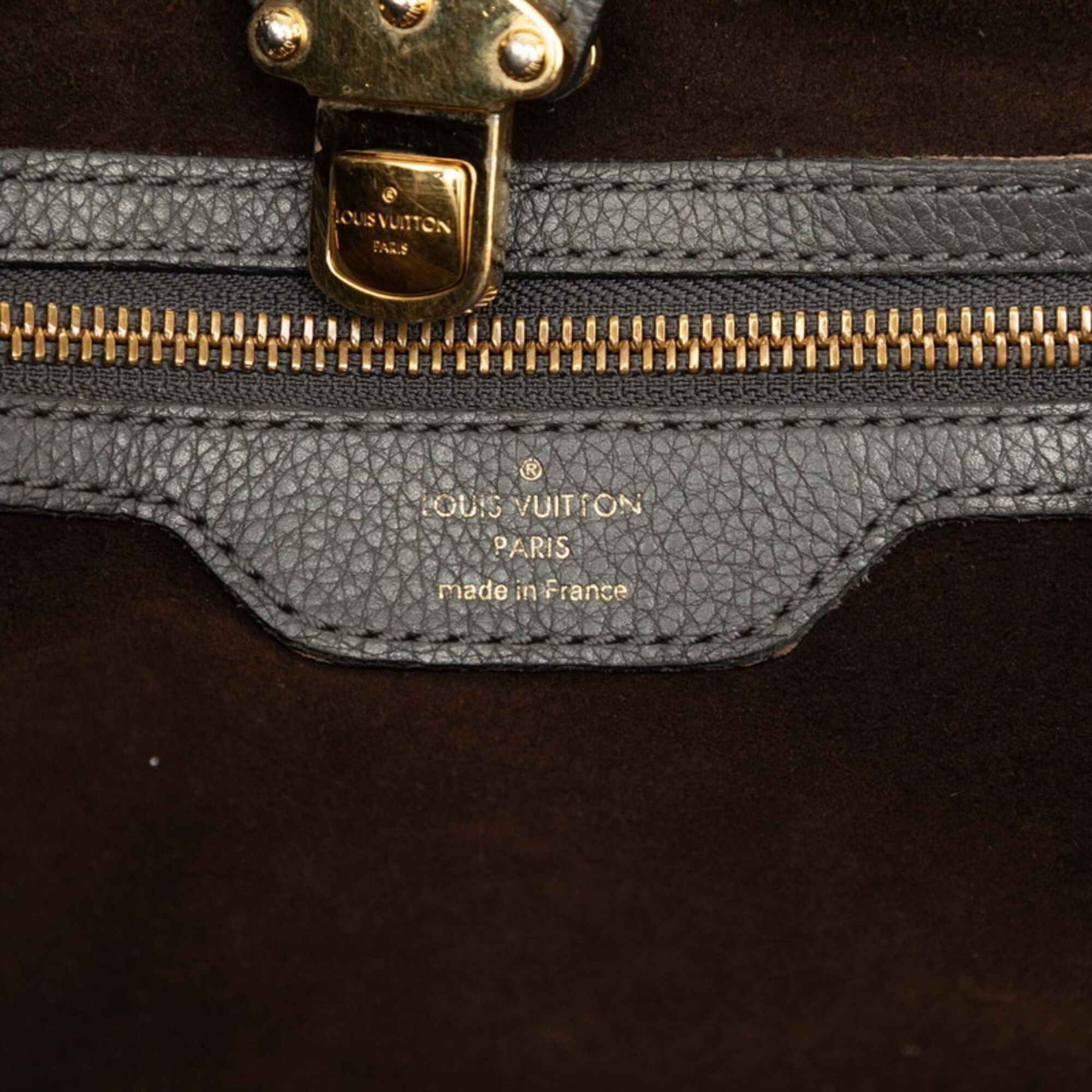Louis Vuitton Louis Vuitton Monogram Mahina L Handbag Tote Bag M93441 Anthracite Grey Leather Women's LOUIS VUITTON Size ONE SIZE - 6 Thumbnail