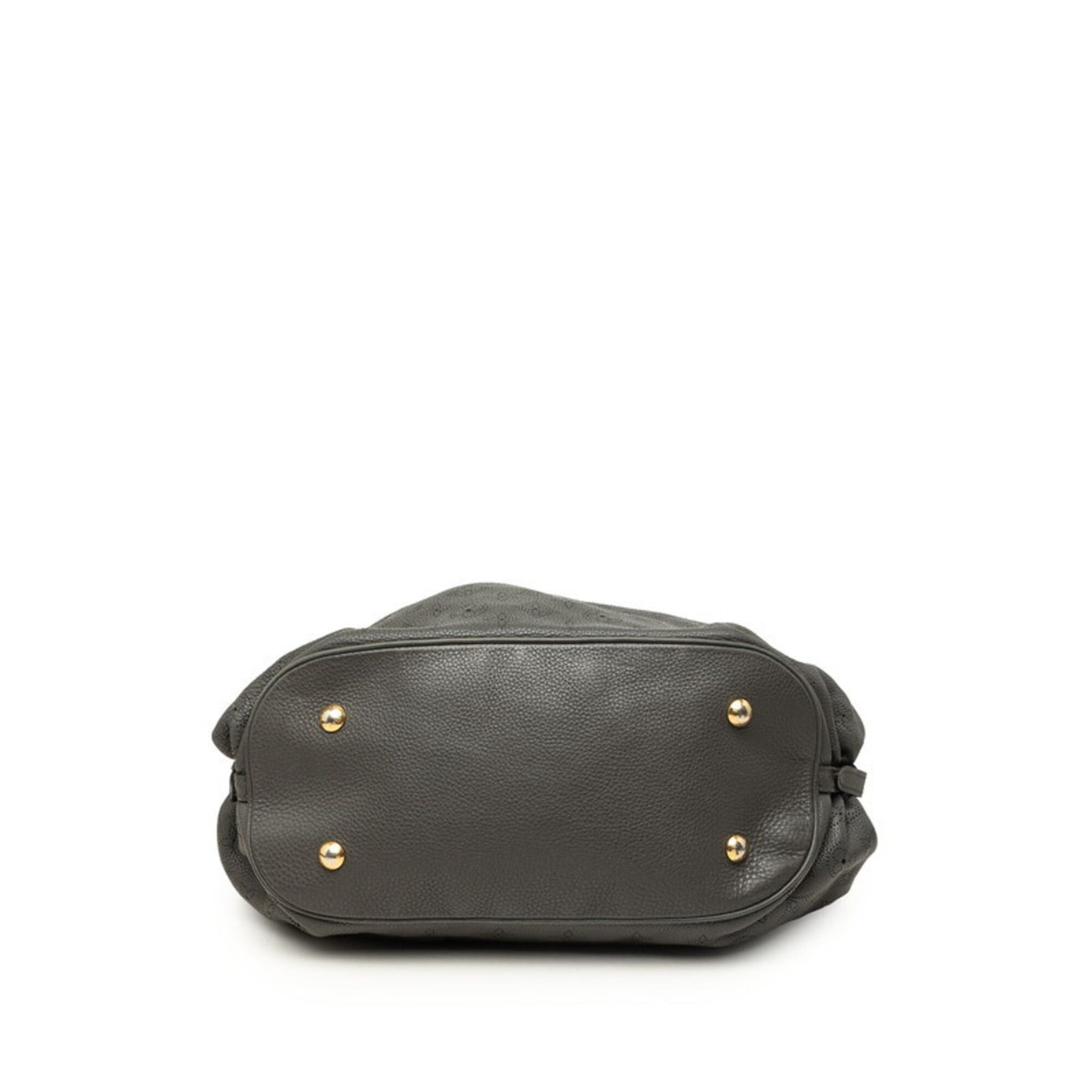 Louis Vuitton Louis Vuitton Monogram Mahina L Handbag Tote Bag M93441 Anthracite Grey Leather Women's LOUIS VUITTON Size ONE SIZE - 3 Thumbnail