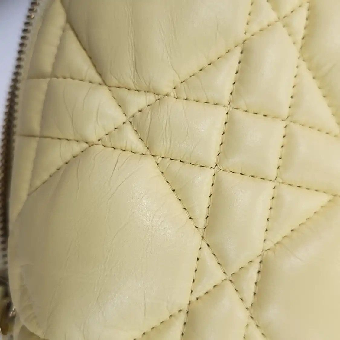 Dior DIOR Diortravel Nomad Medium light yellowcowhide leather rattan plaid quilted No Size ONE SIZE - 10 Thumbnail