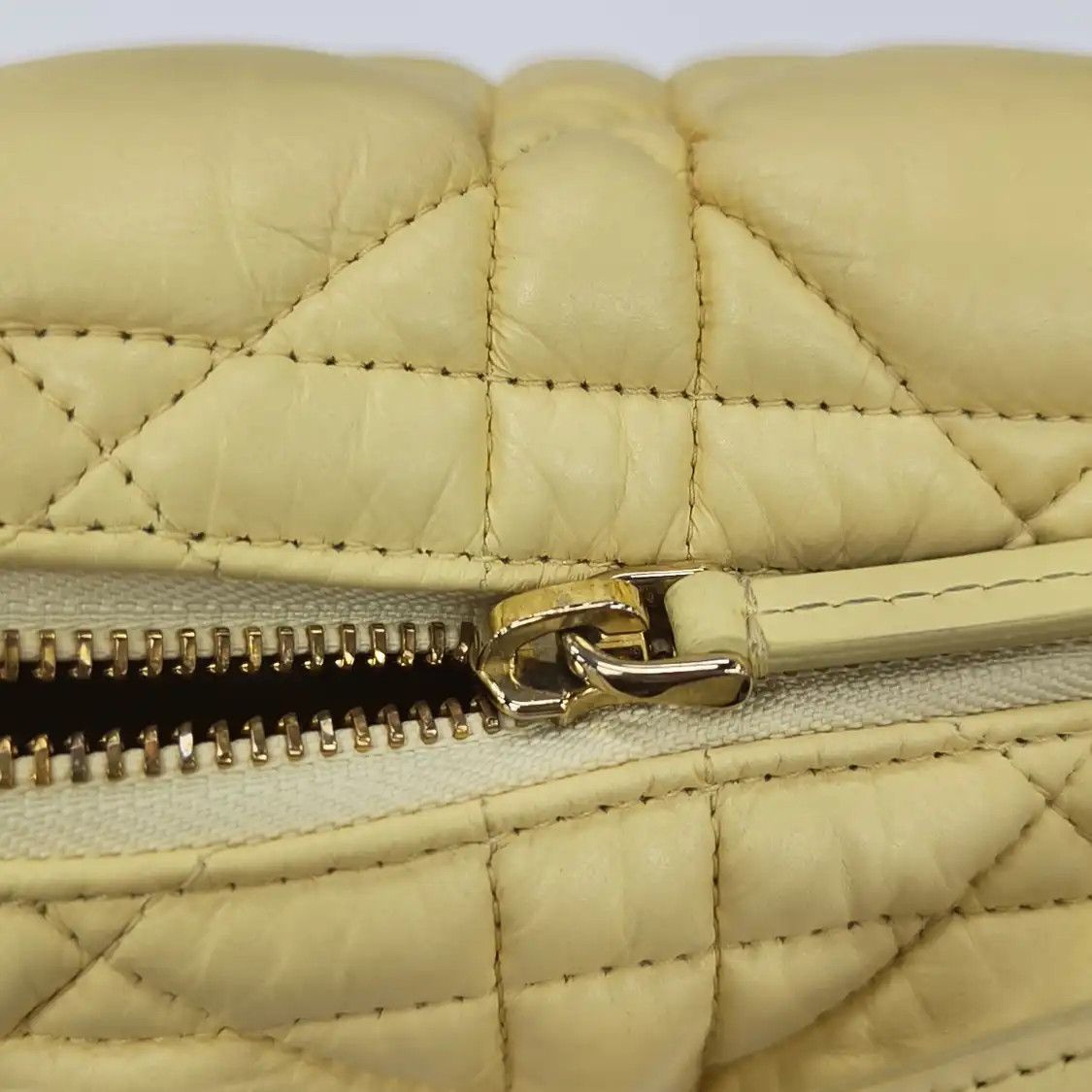 Dior DIOR Diortravel Nomad Medium light yellowcowhide leather rattan plaid quilted No Size ONE SIZE - 12 Thumbnail