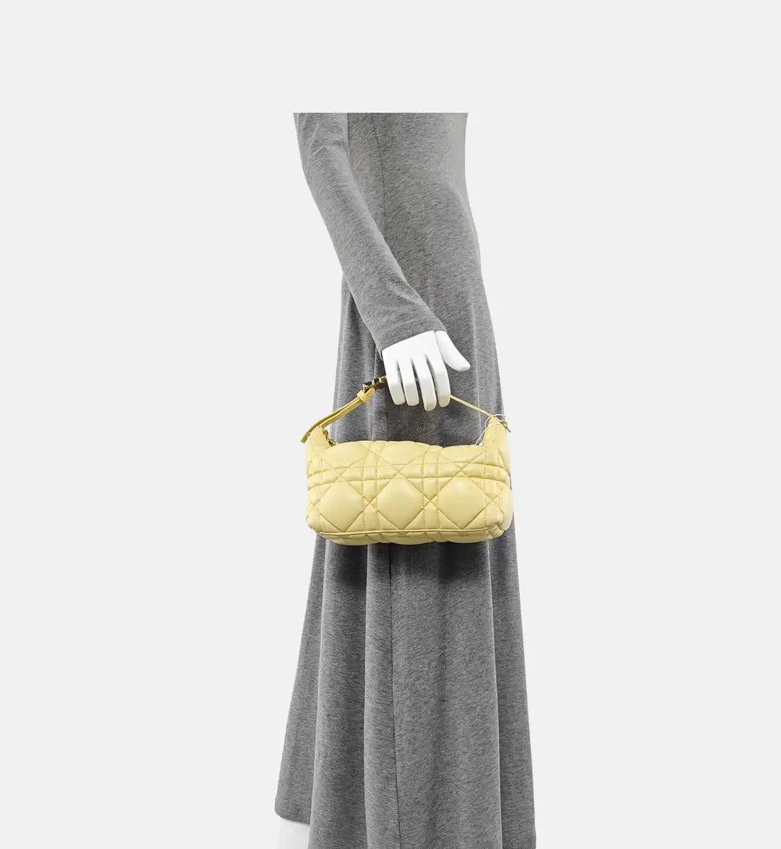 Dior DIOR Diortravel Nomad Medium light yellowcowhide leather rattan plaid quilted No Size ONE SIZE - 2 Thumbnail