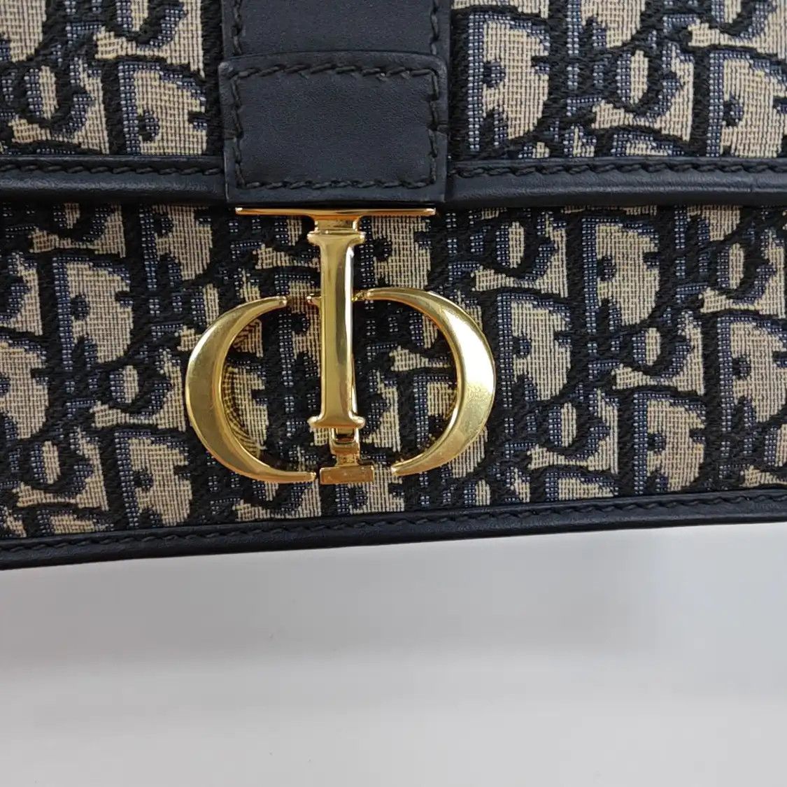 Dior DIOR 30 Montaigne East-West blue canvas monogram jacquard Montaigne bag shoulder Size ONE SIZE - 9 Thumbnail