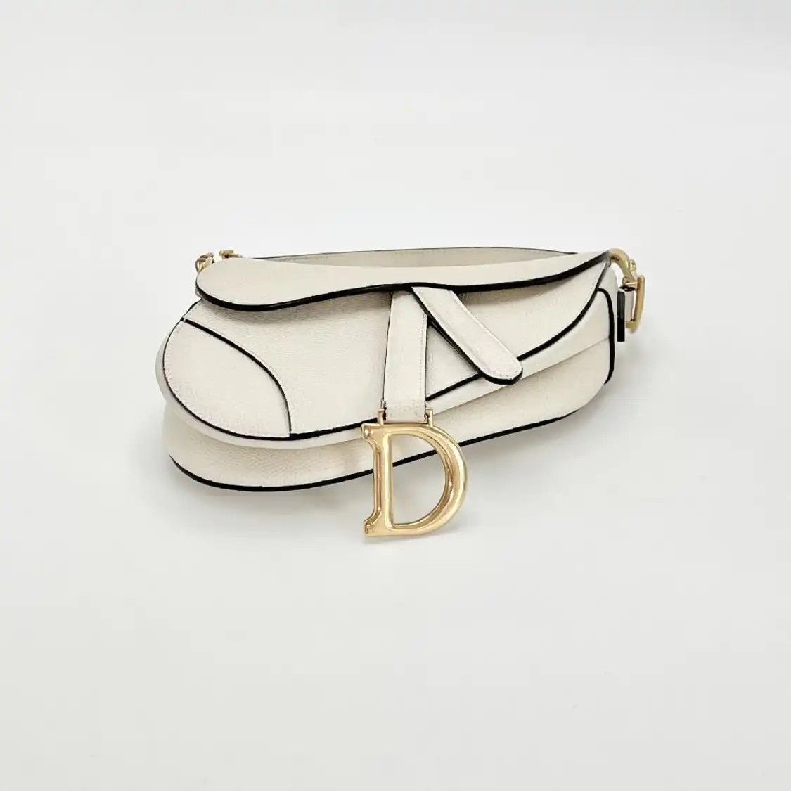 Dior DIOR Saddle Small beige cowhide leather saddle bag shoulder bag Size ONE SIZE - 4 Thumbnail