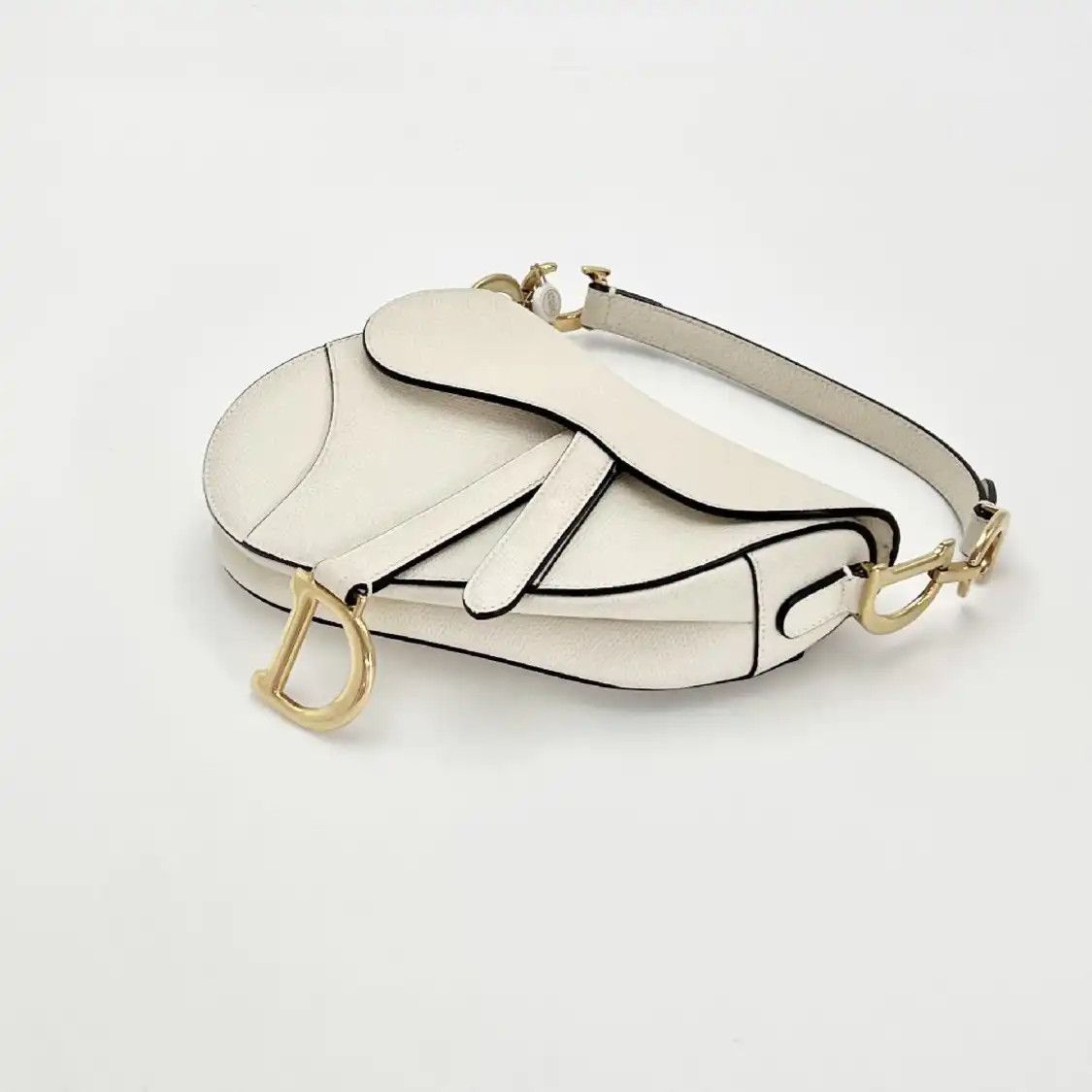 Dior DIOR Saddle Small beige cowhide leather saddle bag shoulder bag Size ONE SIZE - 6 Thumbnail