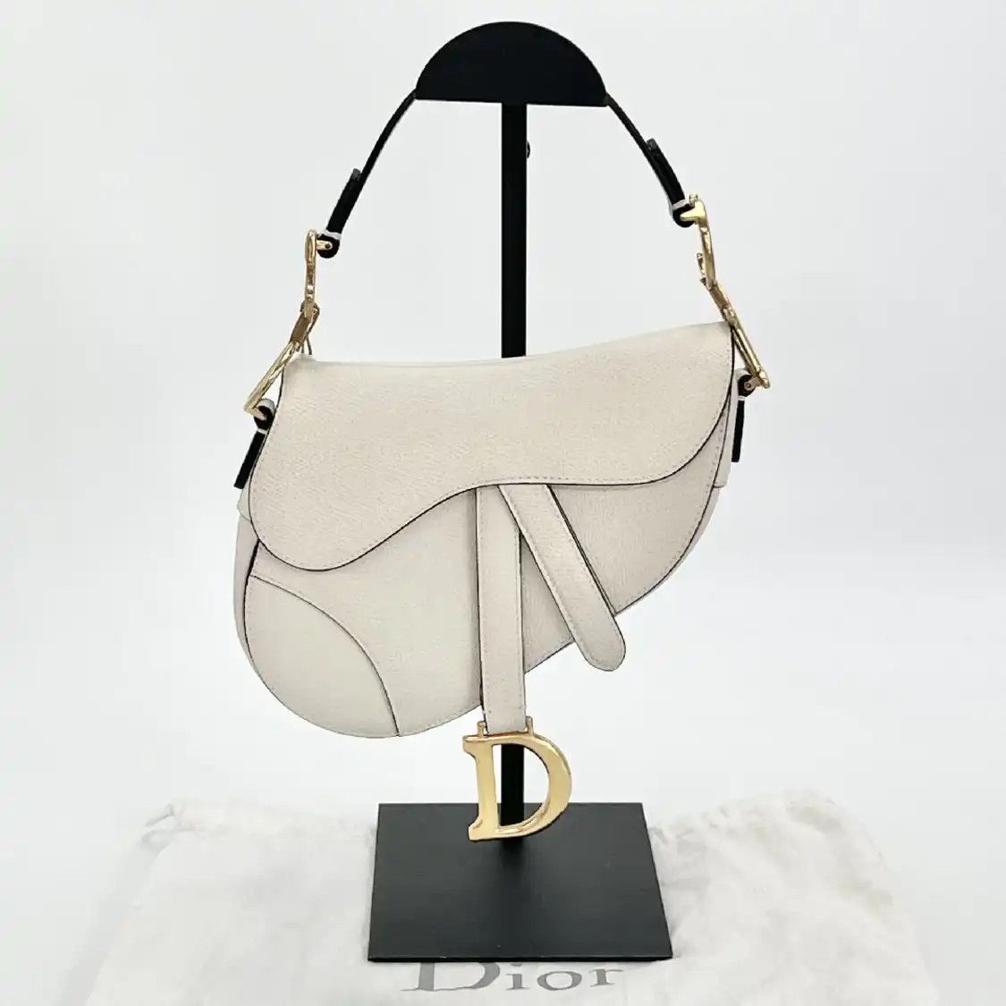 Dior DIOR Saddle Small beige cowhide leather saddle bag shoulder bag Size ONE SIZE - 2 Thumbnail