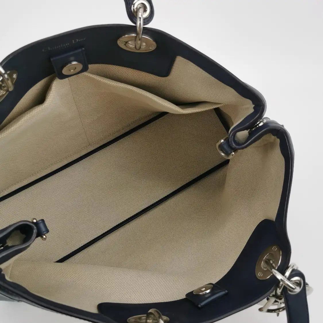 Dior DIOR Diorissimo beige fabric shoulder bag Size ONE SIZE - 6 Thumbnail