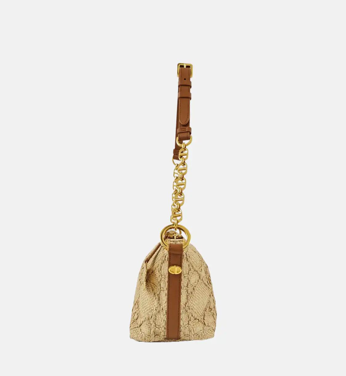 Dior DIOR Diorstar Hobo yellow special Material rattan plaid woven handbag gold hardw Size ONE SIZE - 4 Thumbnail