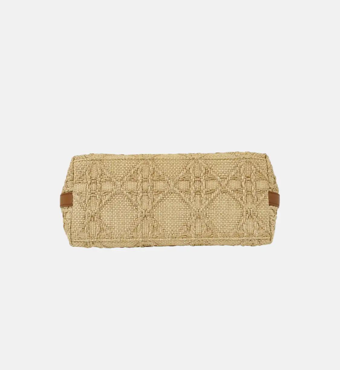 Dior DIOR Diorstar Hobo yellow special Material rattan plaid woven handbag gold hardw Size ONE SIZE - 6 Thumbnail