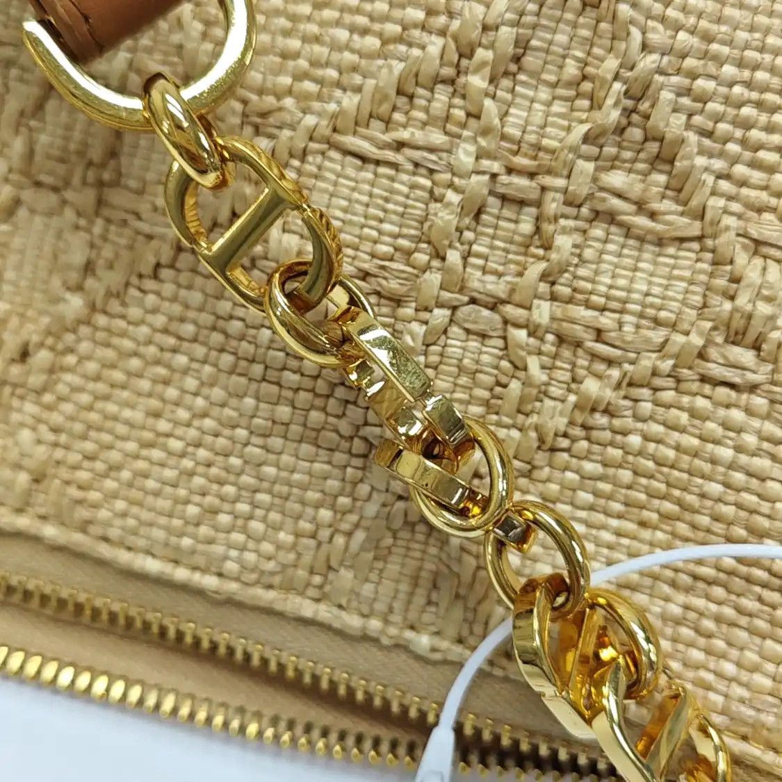 Dior DIOR Diorstar Hobo yellow special Material rattan plaid woven handbag gold hardw Size ONE SIZE - 10 Thumbnail