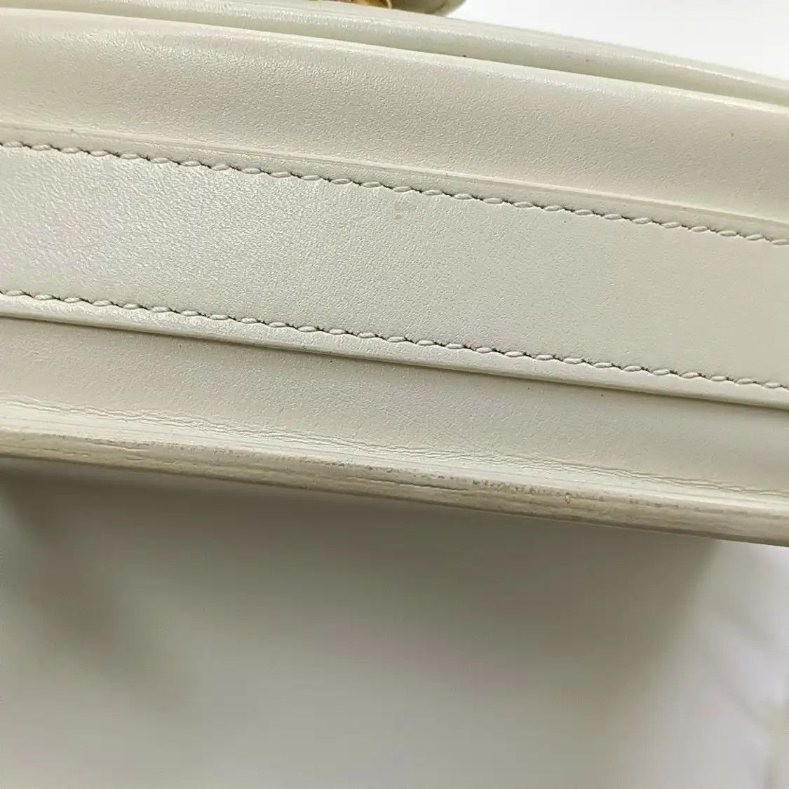 Dior DIOR Bobby Small white cowhide leather shoulder bag handbag crossbody bag gold h Size ONE SIZE - 13 Thumbnail