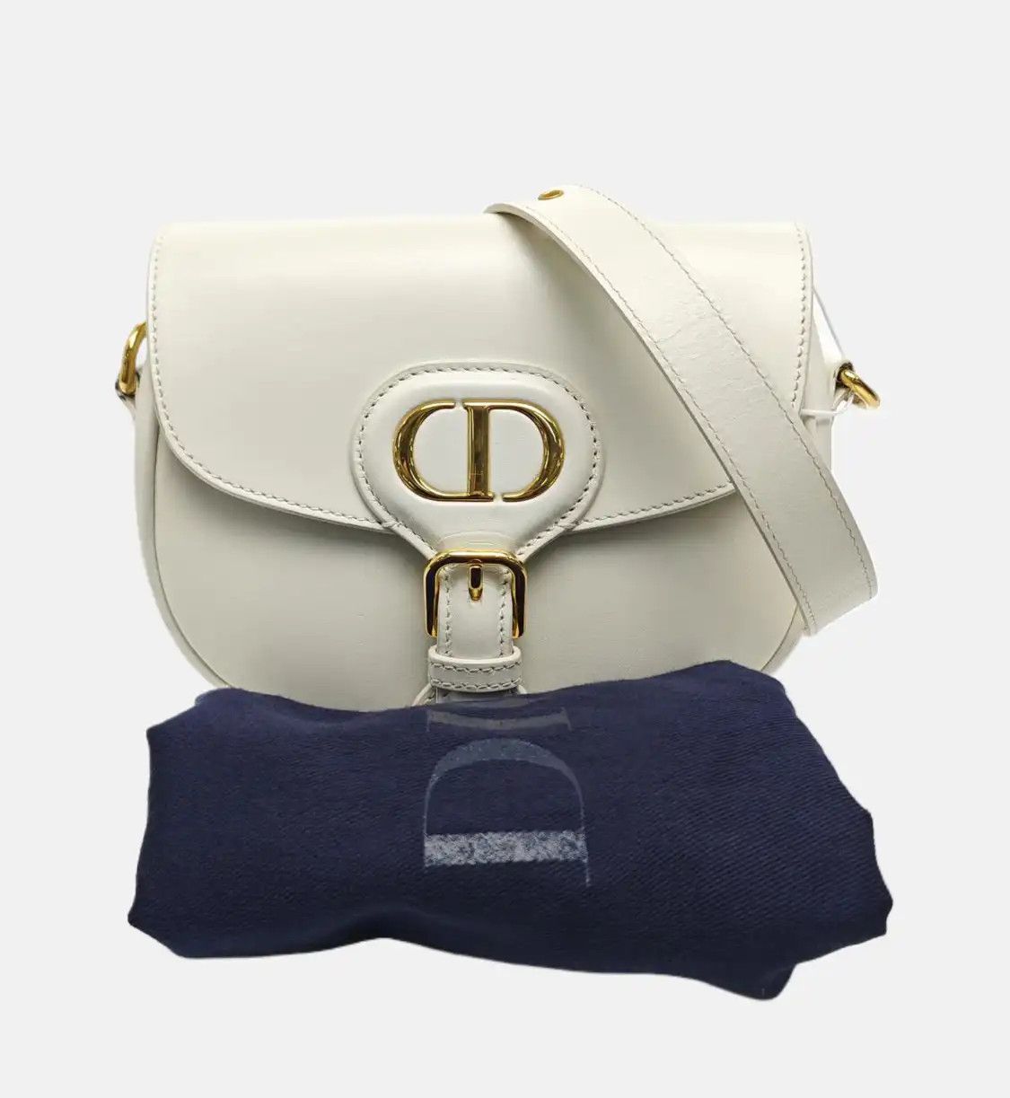 Dior DIOR Bobby Small white cowhide leather shoulder bag handbag crossbody bag gold h Size ONE SIZE - 8 Thumbnail