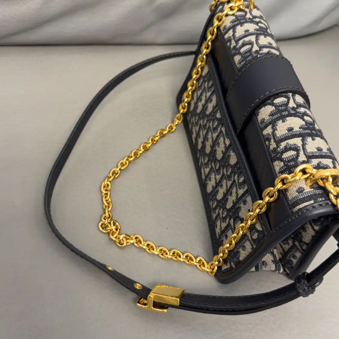 Dior DIOR 30 Montaigne East-West blue canvas monogram jacquard Montaigne bag shoulder Size ONE SIZE - 7 Thumbnail
