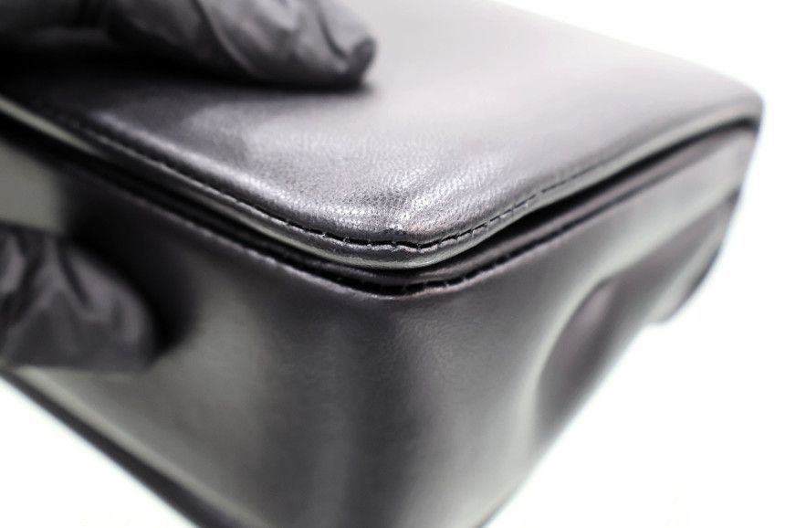 Valentino Nappa Leather One Stud Chain Shoulder Bag Black Department S Size ONE SIZE - 8 Thumbnail