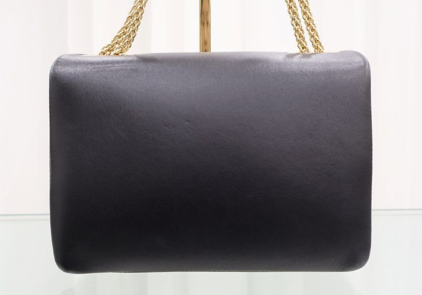 Valentino Nappa Leather One Stud Chain Shoulder Bag Black Department S Size ONE SIZE - 3 Thumbnail