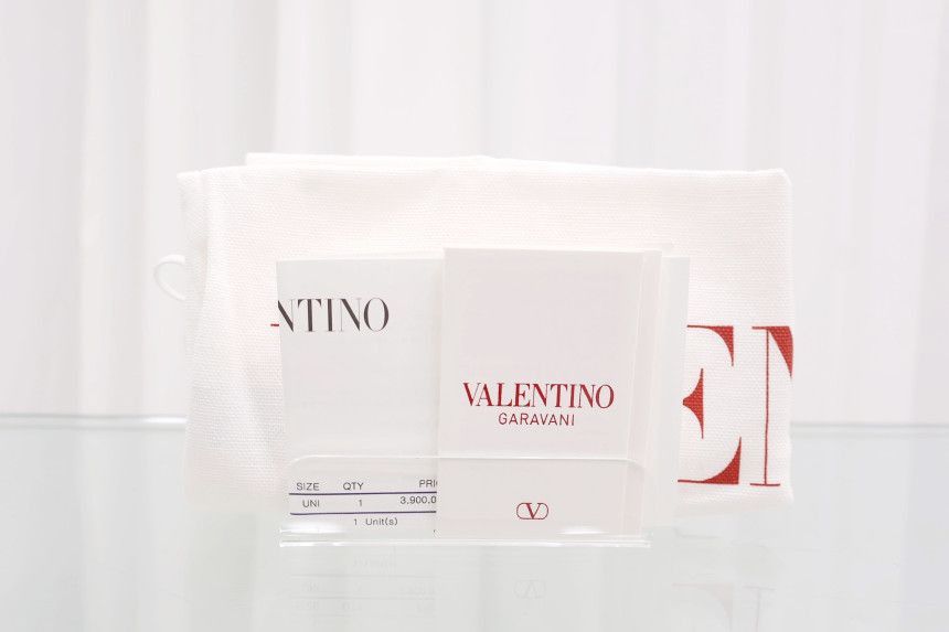 Valentino Nappa Leather One Stud Chain Shoulder Bag Black Department S Size ONE SIZE - 15 Thumbnail