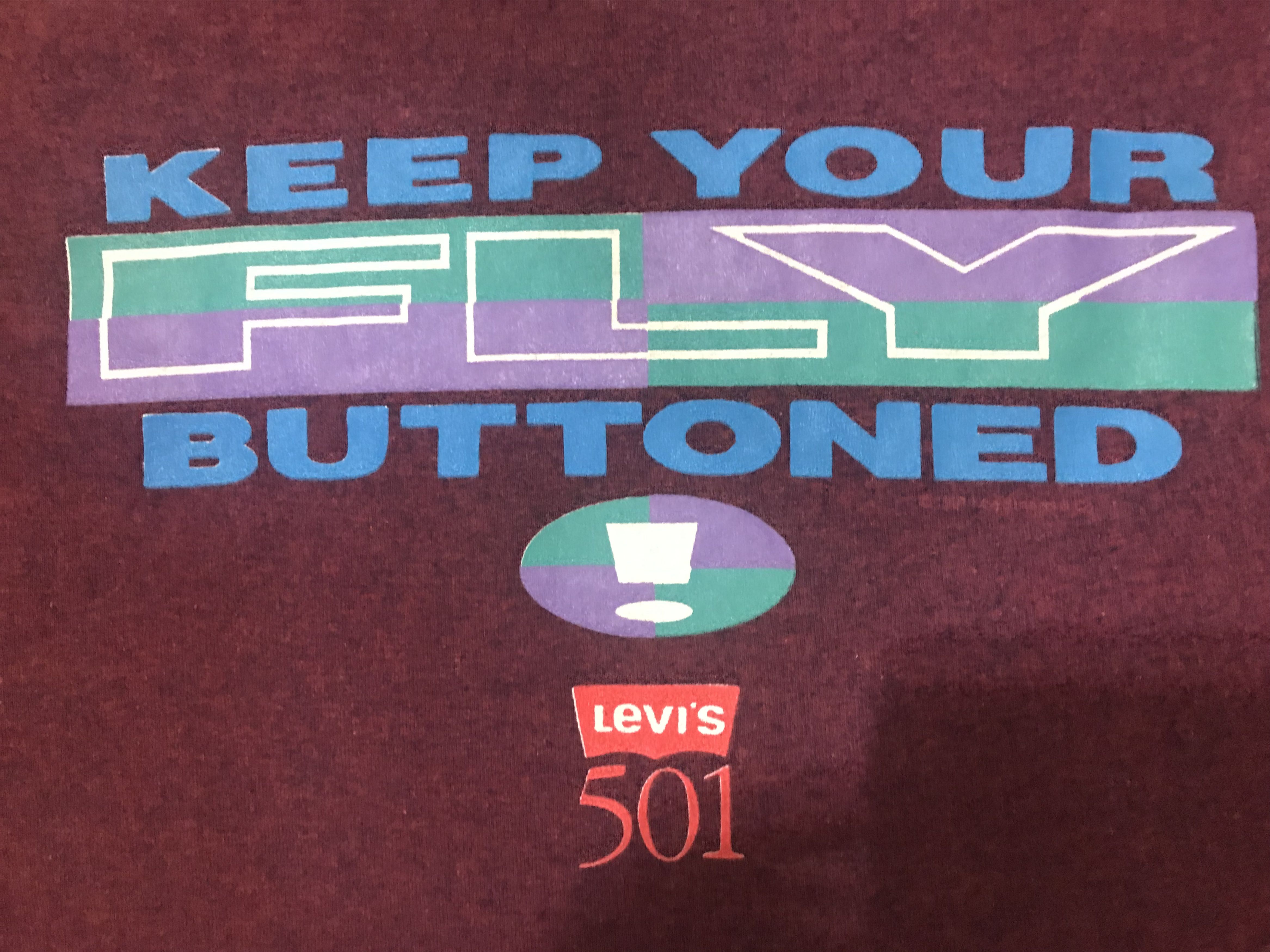 Levi's Vintage Clothing VINTAGE 501 LEVIS JEANS KEEP YOUR BUTTON FLY L/SLEEVE SHIRT Size US M / EU 48-50 / 2 - 5 Thumbnail