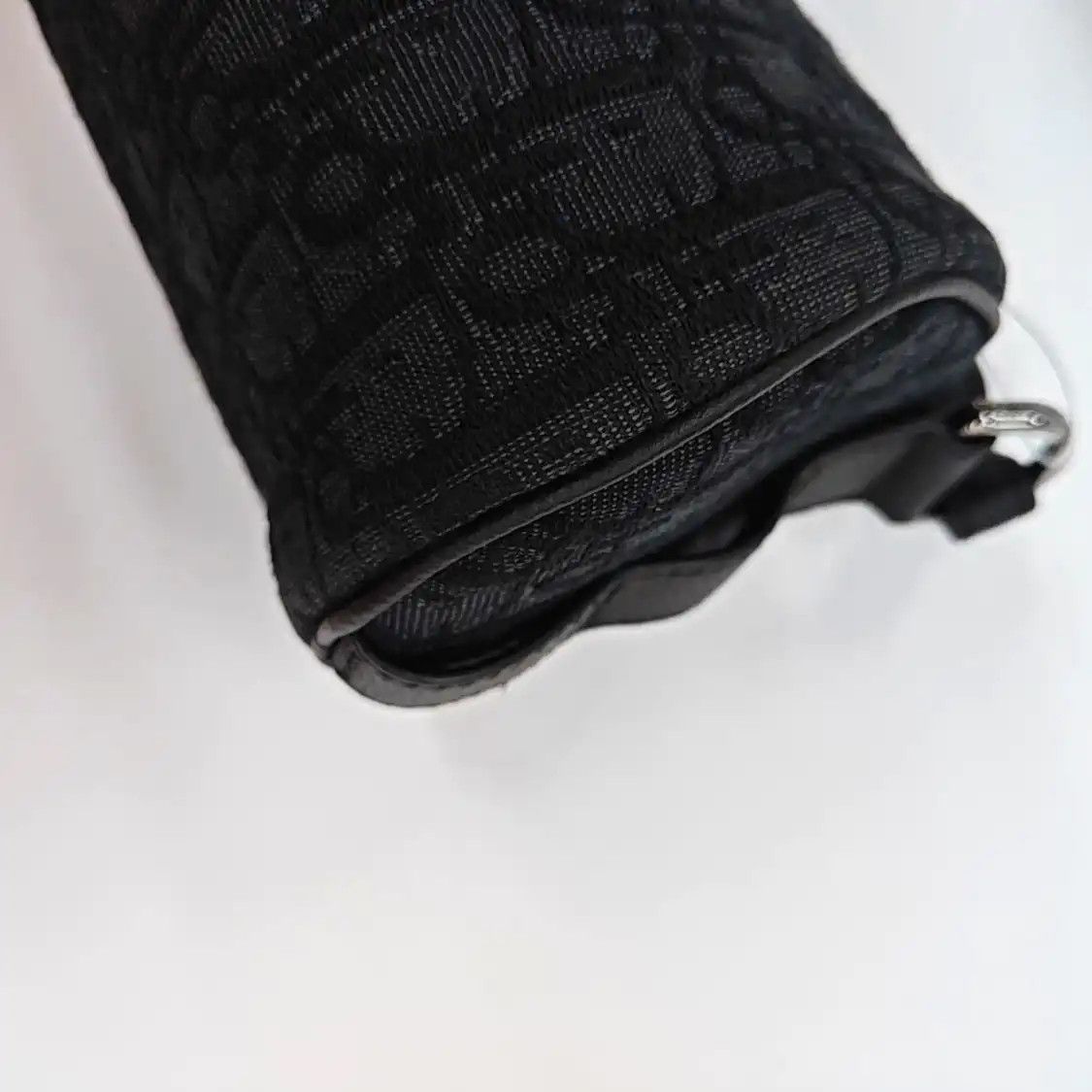 Dior DIOR black canvas monogram jacquard shoulder bag handbag crossbody bag silver ha Size ONE SIZE - 13 Thumbnail