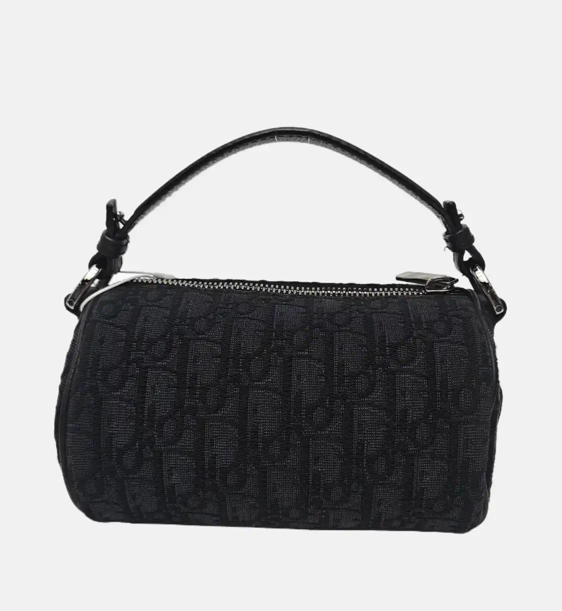 Dior DIOR black canvas monogram jacquard shoulder bag handbag crossbody bag silver ha Size ONE SIZE - 5 Thumbnail