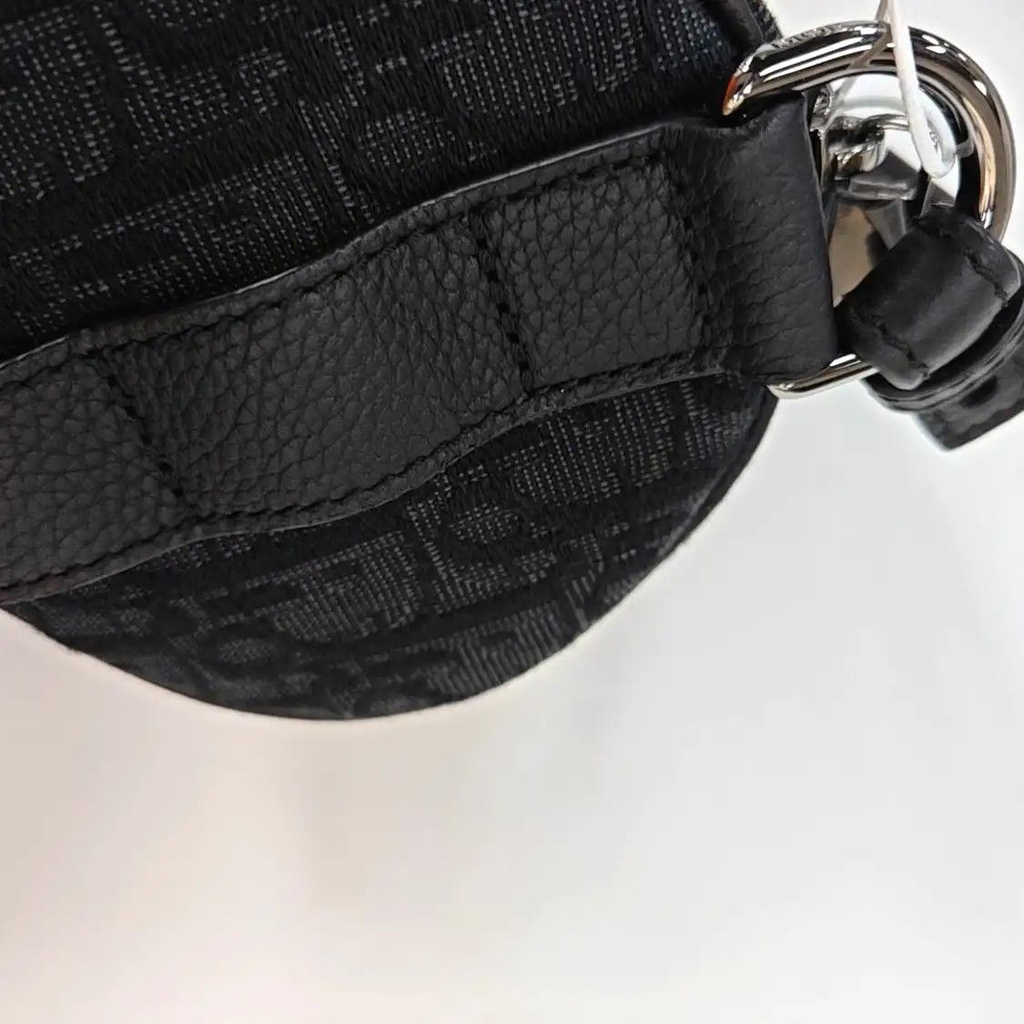 Dior DIOR black canvas monogram jacquard shoulder bag handbag crossbody bag silver ha Size ONE SIZE - 11 Thumbnail