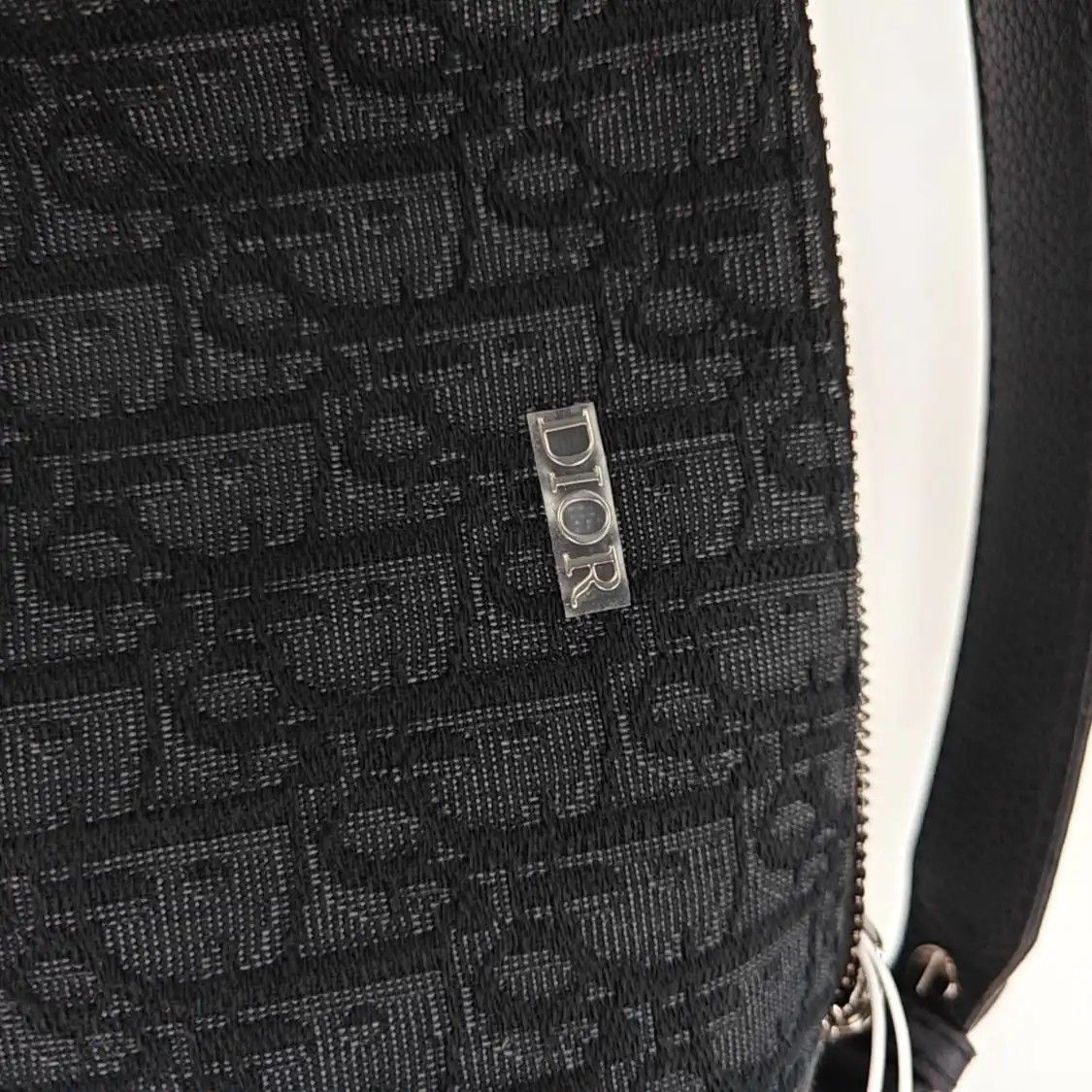 Dior DIOR black canvas monogram jacquard shoulder bag handbag crossbody bag silver ha Size ONE SIZE - 9 Thumbnail