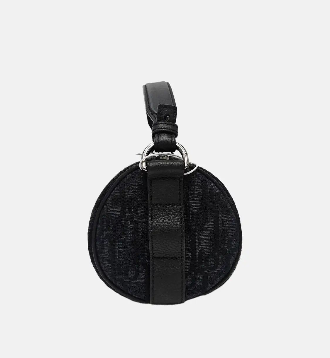 Dior DIOR black canvas monogram jacquard shoulder bag handbag crossbody bag silver ha Size ONE SIZE - 3 Thumbnail
