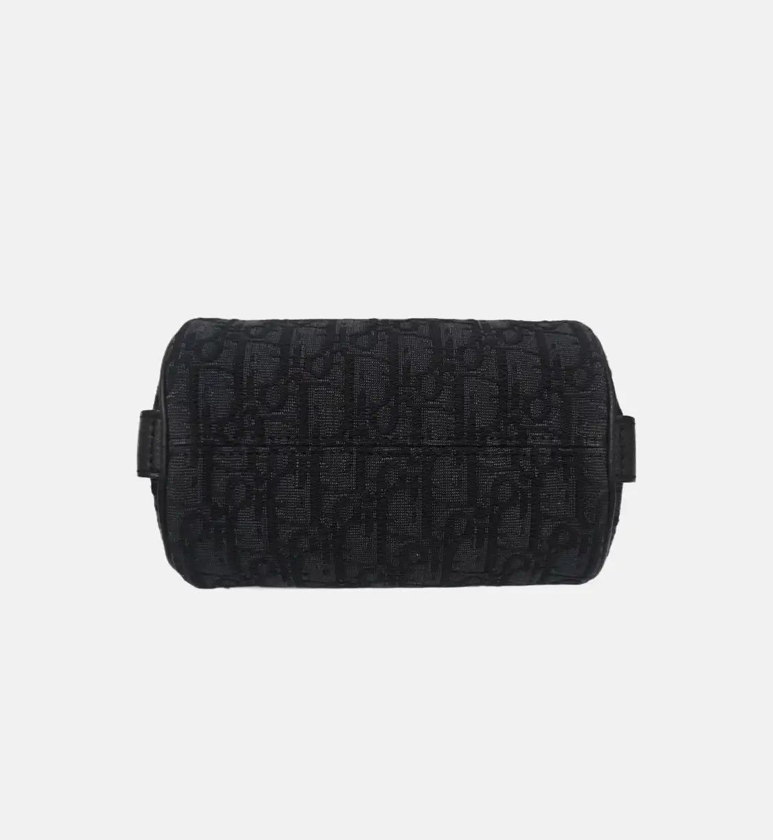 Dior DIOR black canvas monogram jacquard shoulder bag handbag crossbody bag silver ha Size ONE SIZE - 6 Thumbnail