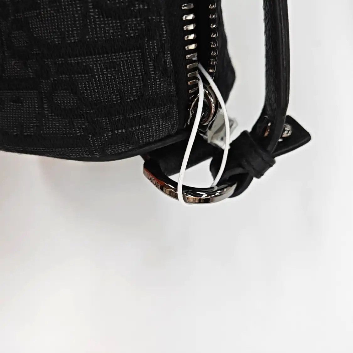Dior DIOR black canvas monogram jacquard shoulder bag handbag crossbody bag silver ha Size ONE SIZE - 12 Thumbnail