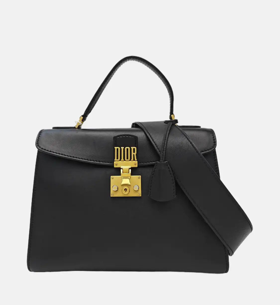 Dior DIOR Dioraddict black cowhide leather shoulder bag handbag crossbody bag gold ha Size ONE SIZE - 8 Thumbnail