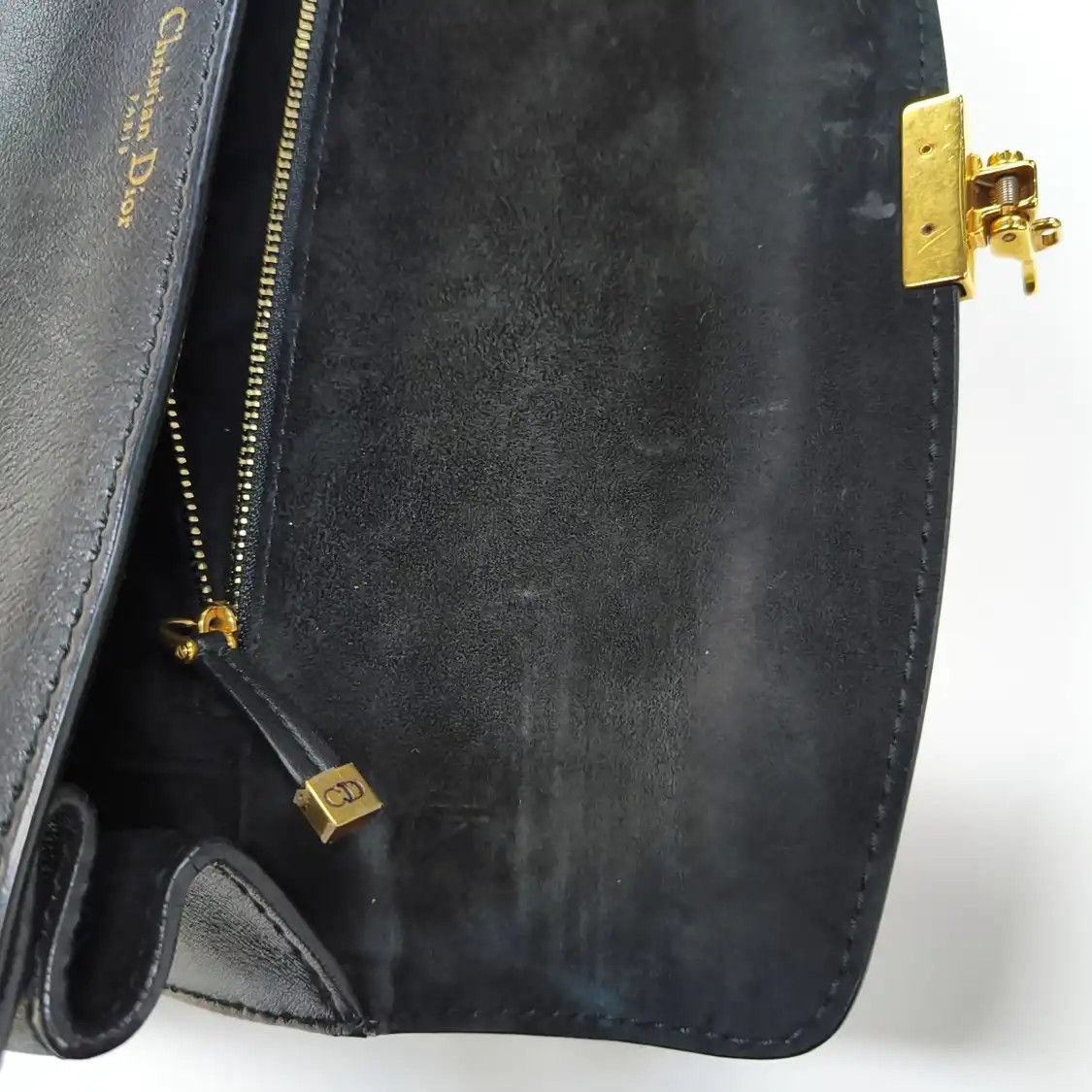 Dior DIOR Dioraddict black cowhide leather shoulder bag handbag crossbody bag gold ha Size ONE SIZE - 9 Thumbnail