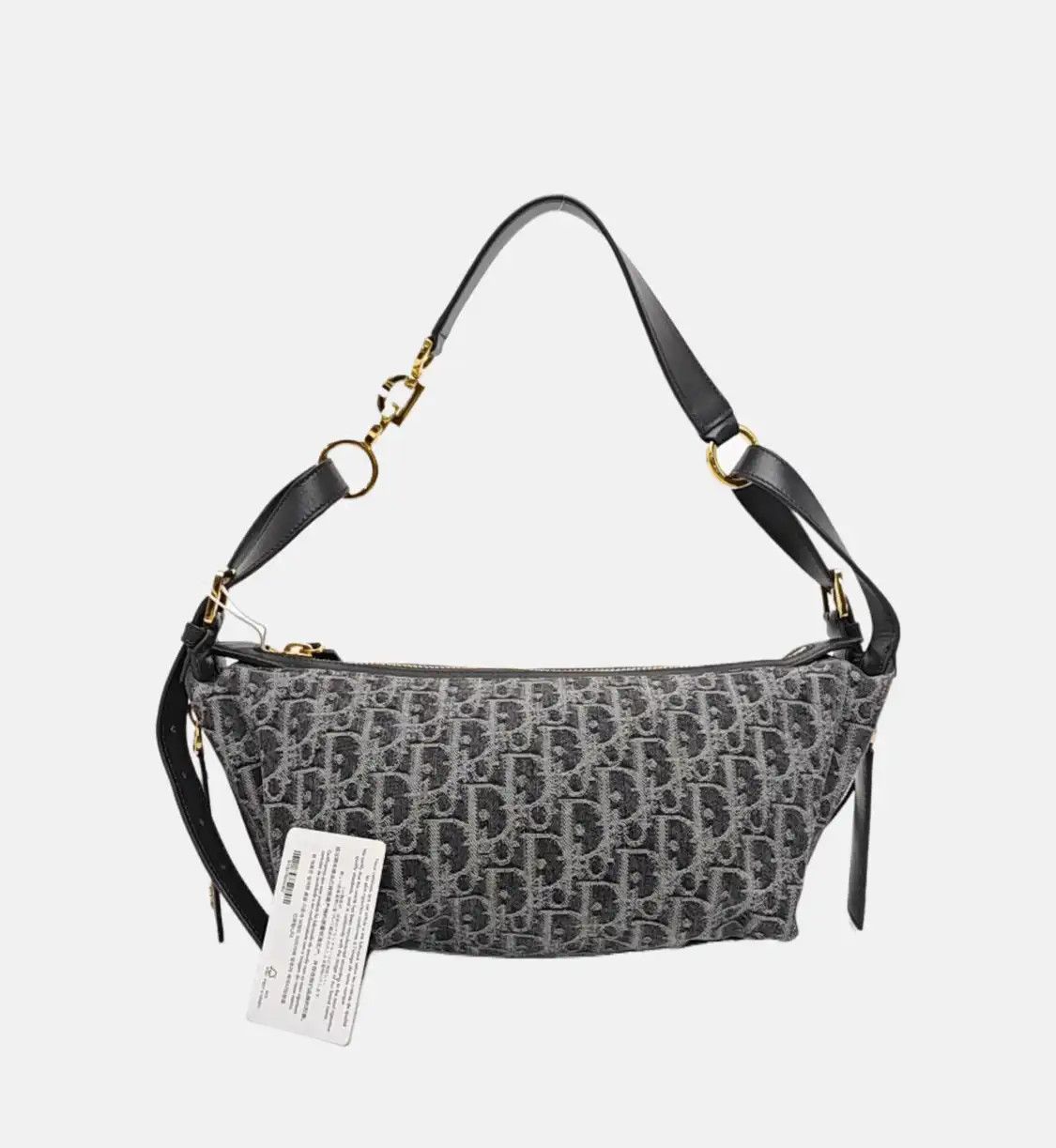 Dior DIOR D-Journey Small grey canvas monogram jacquard handbag shoulder bag gold har Size ONE SIZE - 8 Thumbnail