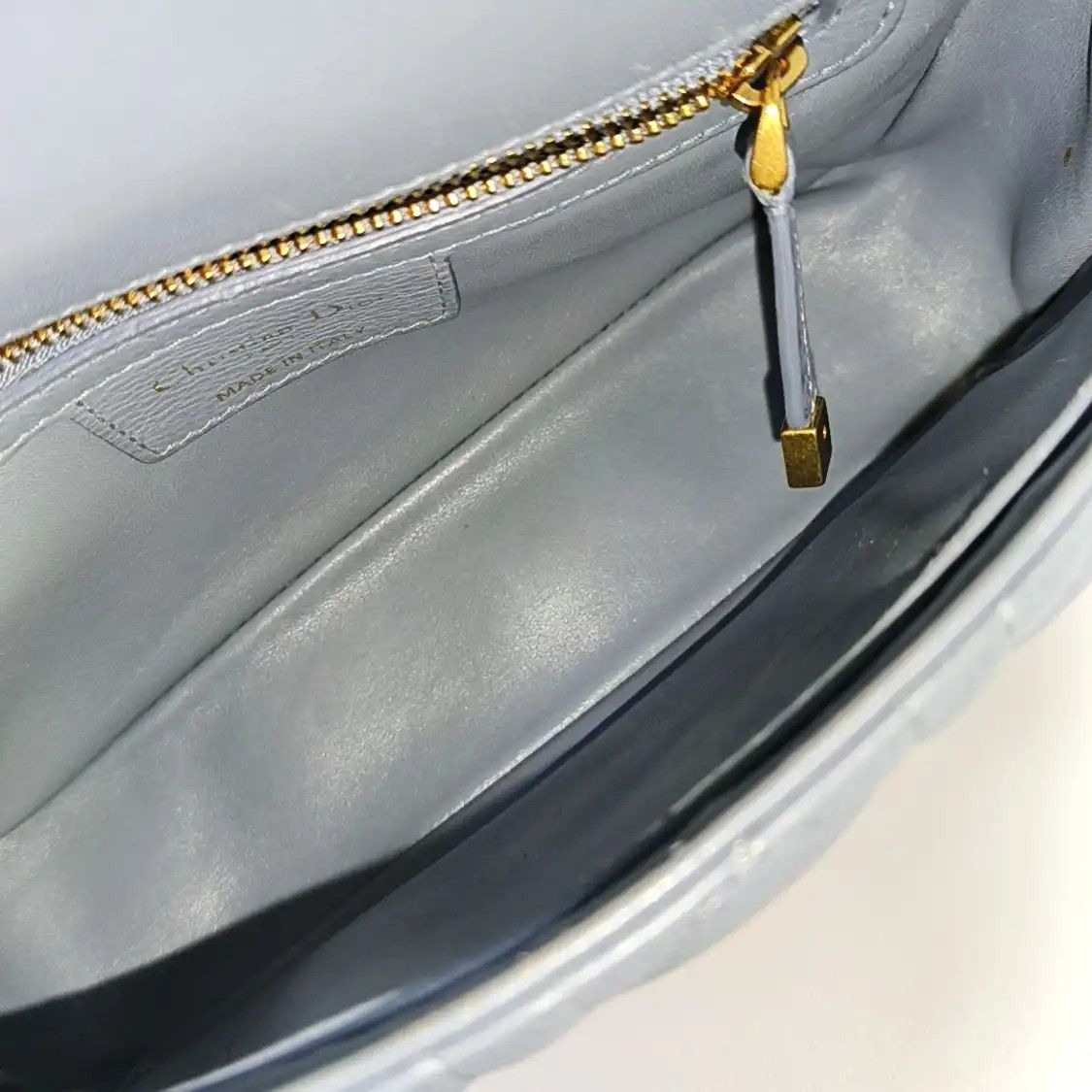 Dior DIOR Caro Small blue cowhide leather quilted flap bag chain bag shoulder gold ha Size ONE SIZE - 6 Thumbnail