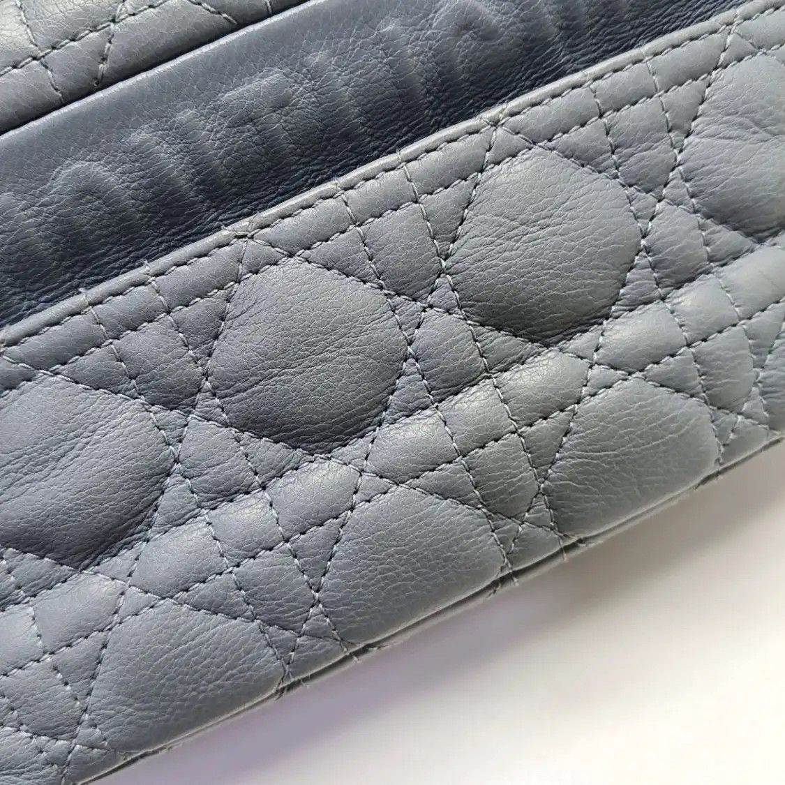 Dior DIOR Caro Small blue cowhide leather quilted flap bag chain bag shoulder gold ha Size ONE SIZE - 10 Thumbnail
